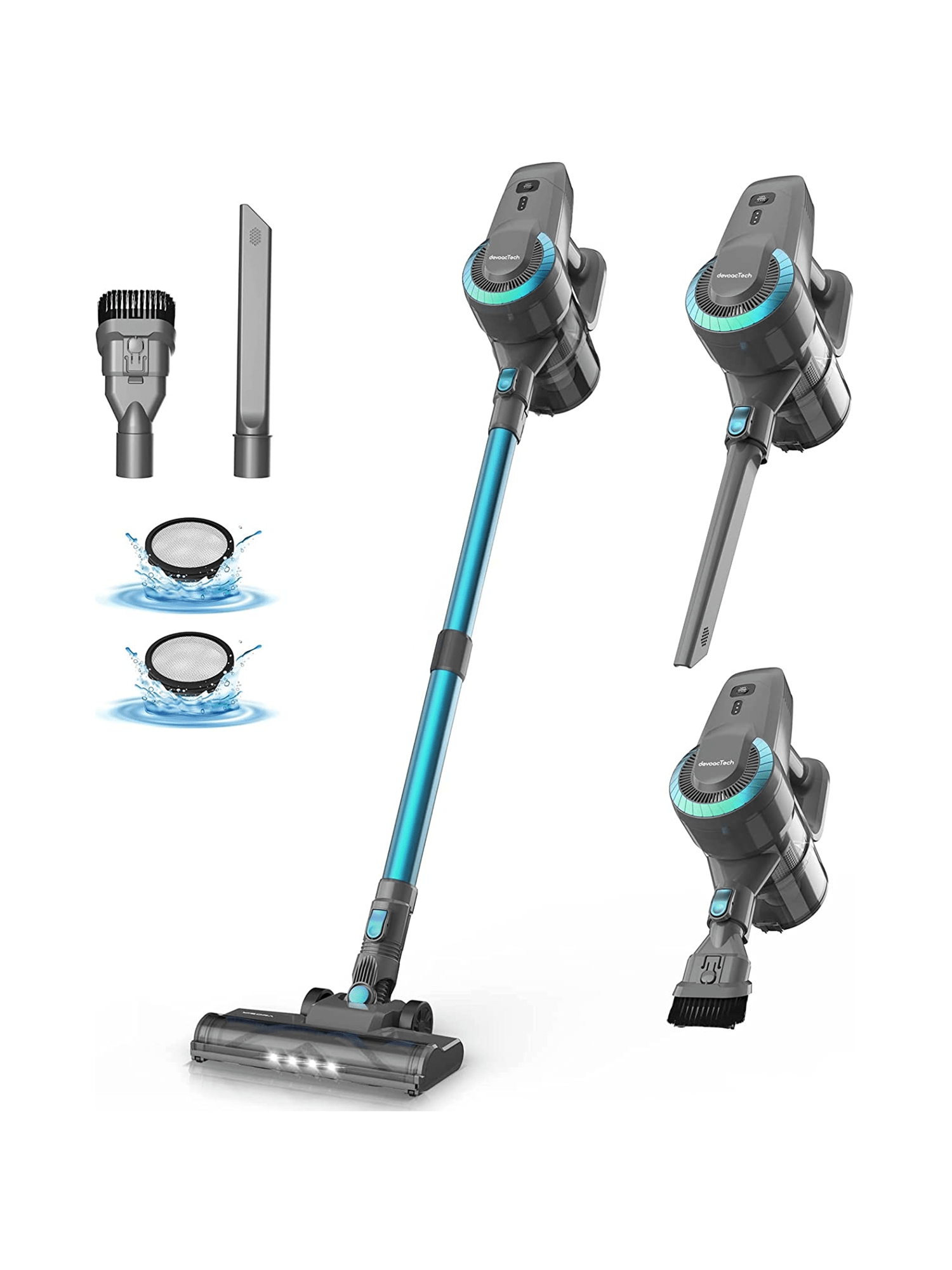 DevoacTech N300 Cordless Vacuum Cleaner, 6 in 1 Ultra-Lightweight Stic –  vacpi