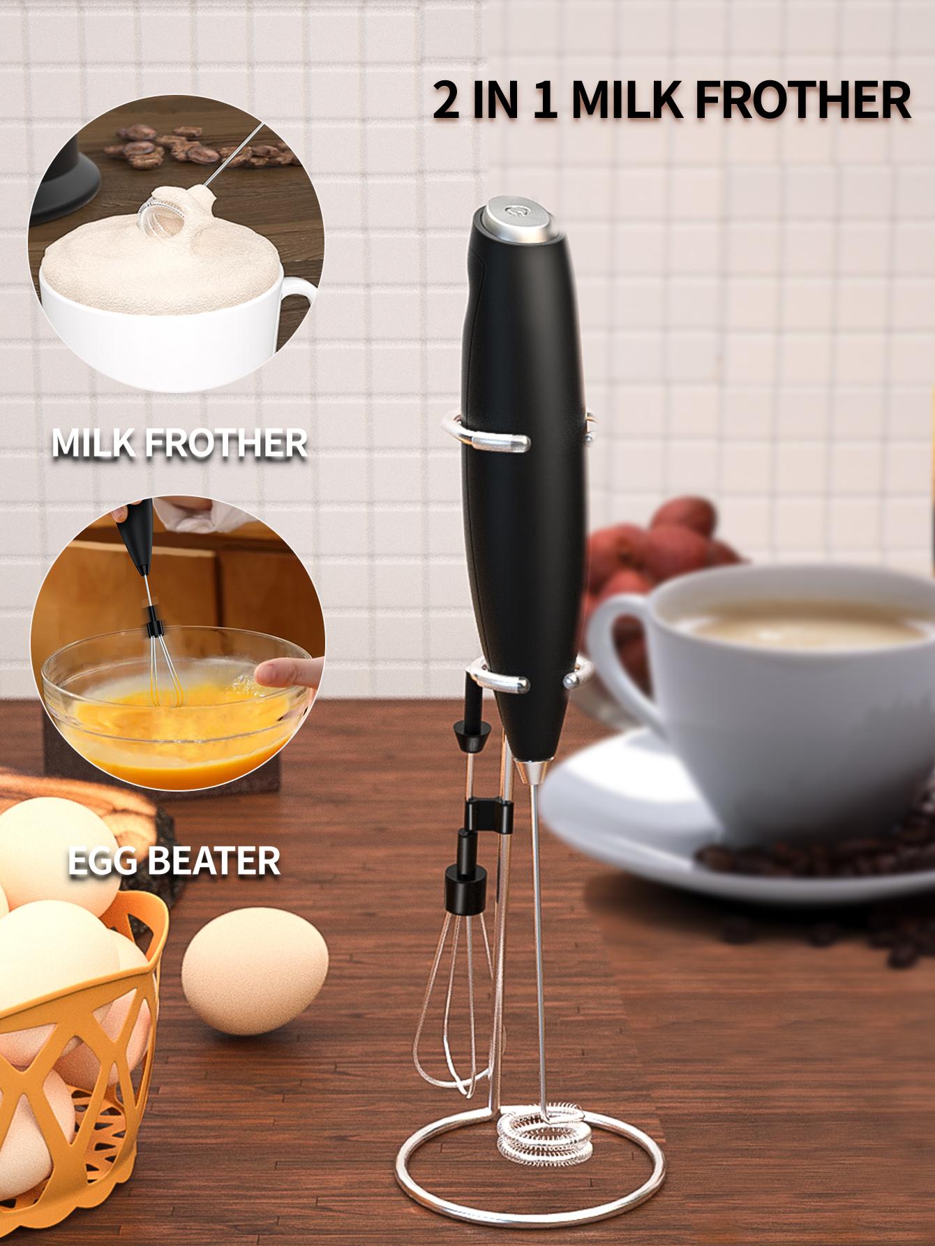 1pc ABS Milk Frother, Modern 2 In 1 Multifunctional Portable Electric –  vacpi