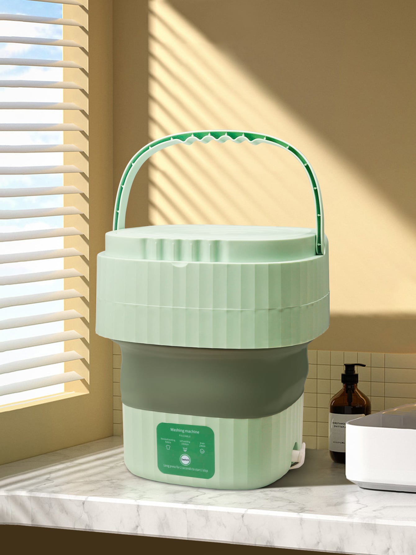 Portable Washing Machine - Foldable Mini Small Portable Washer Washing  Machine With Drain Basket For Apartment, Laundry, Camping, RV, Travel