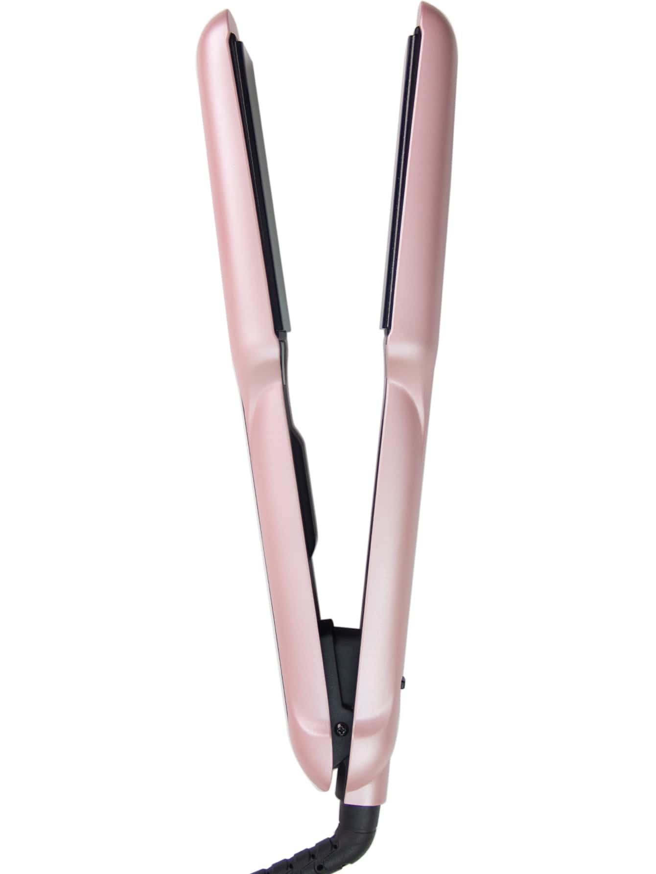 (US)ANGENIL Argan Oil Flat Iron Curling Iron in One, Professional Portable Dual Voltage Ceramic Hair Straightener, 1.6 Inch Wide Flat Iron for Thick Hair, Fast Straightening Styling, LCD Display-Pink-2