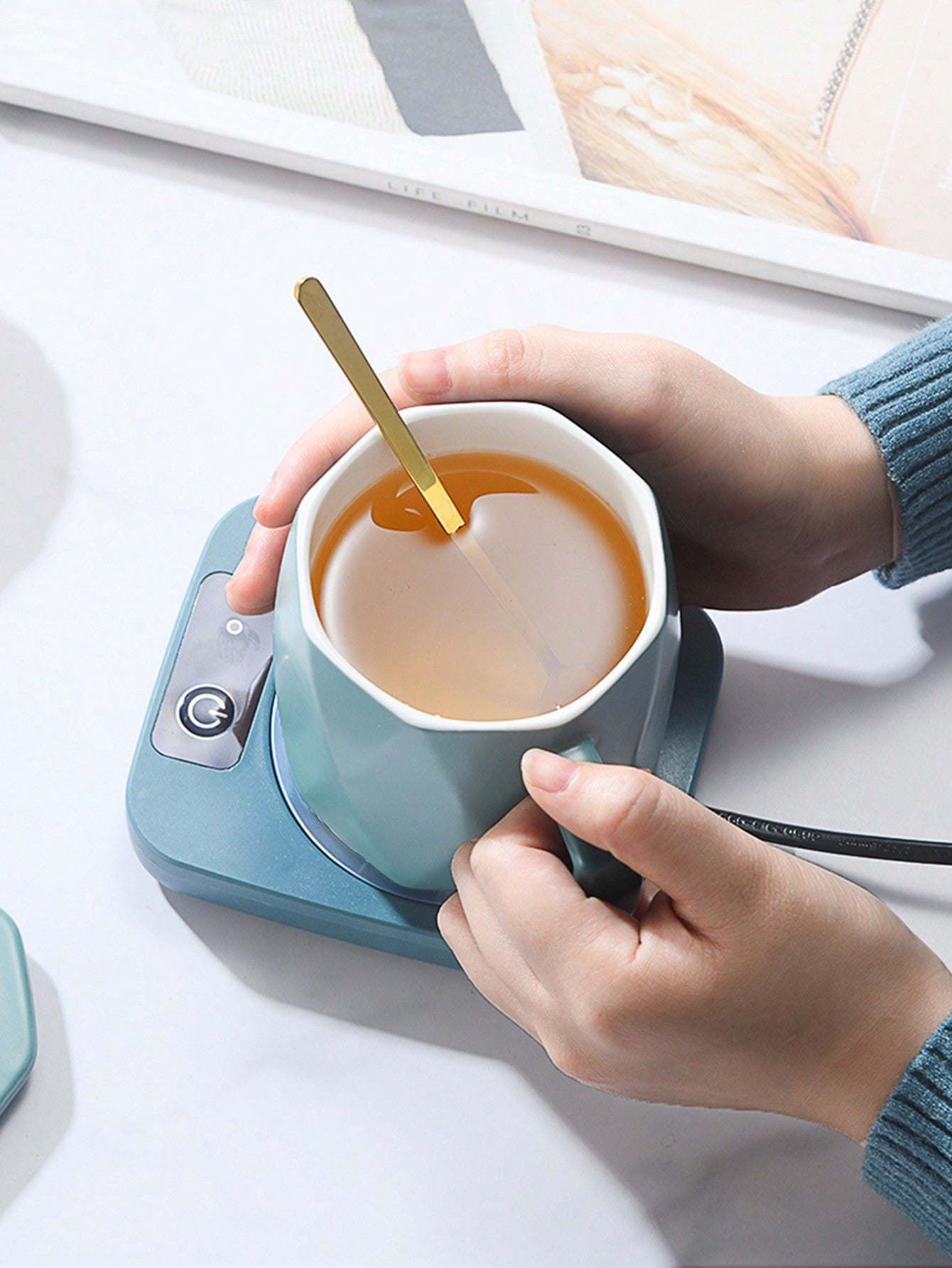 1pc Coffee Mug Warmer For Desk, Electric Coffee Cup Warmer With 3