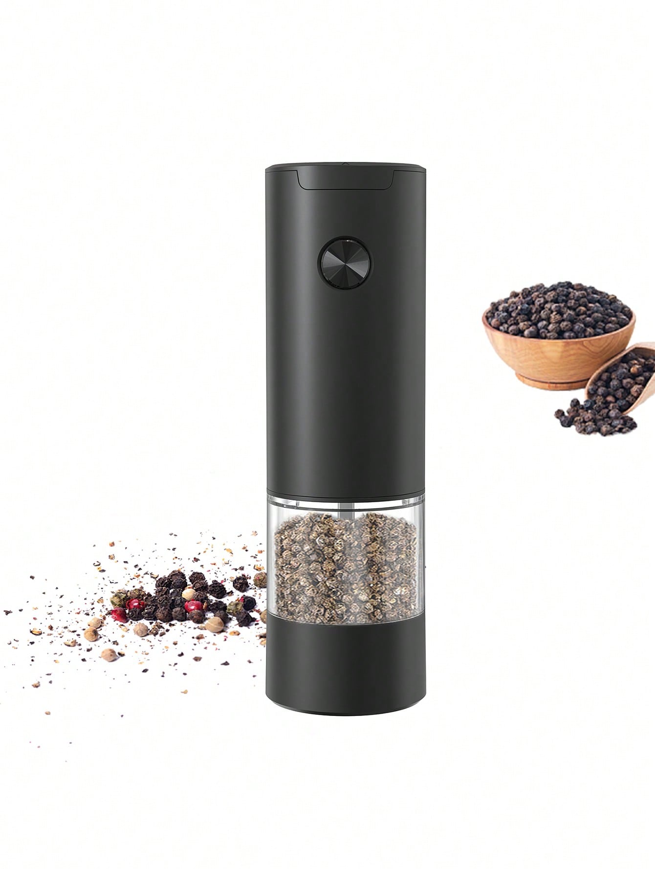Pepper Grinder Electric Batteries - Automatic Spice Mill Led Light