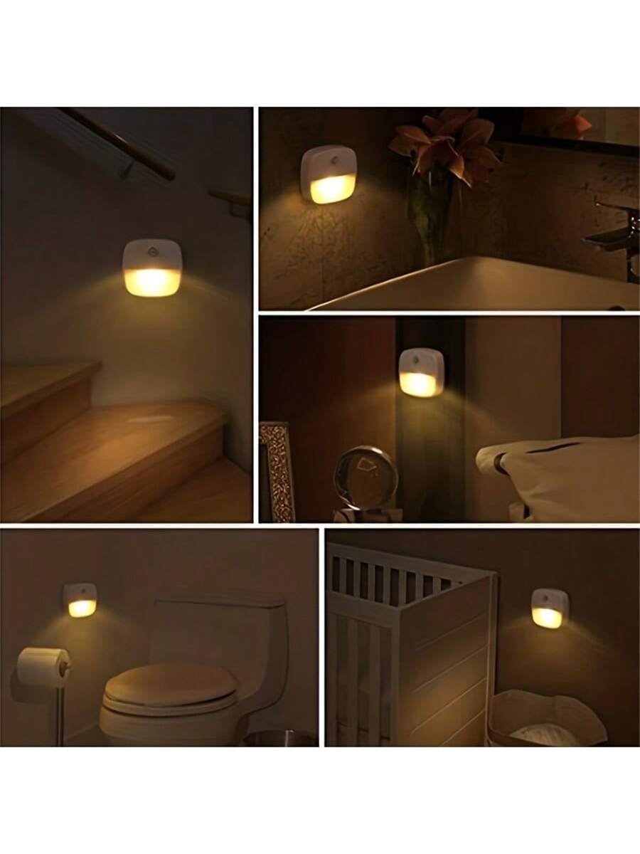 (3Set)Upgraded Motion Sensor Light, Cordless Battery-Powered LED Night Light, Wall Light, Closet Lights, Safe Lights for Stairs, Hallway, Bathroom, Kitchen, Cabinet-White-2