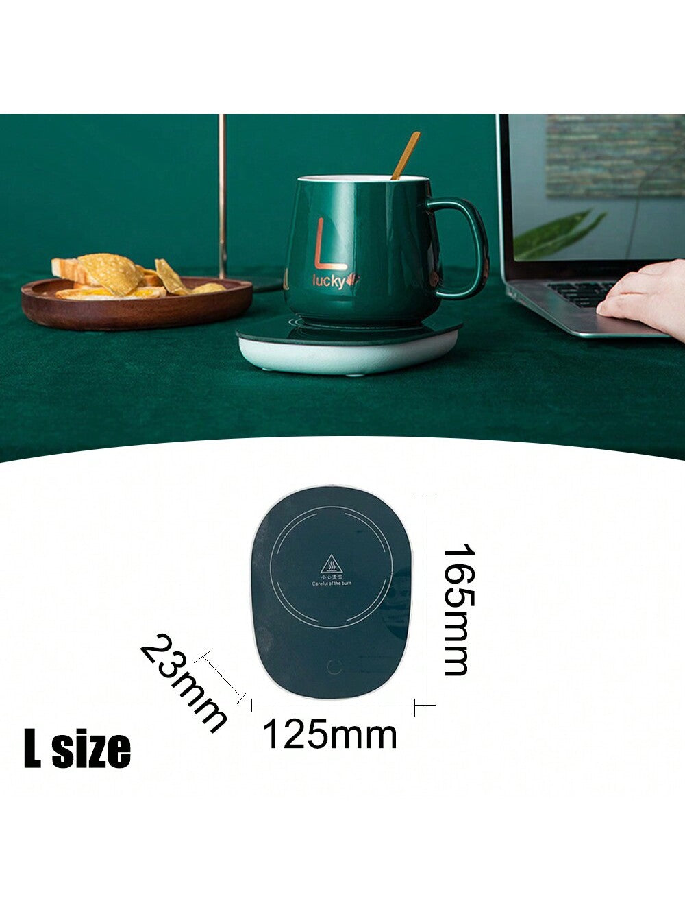 1pc, Electric Mug Warmer, Heated Coaster, Coffee Mug Cup Warmer