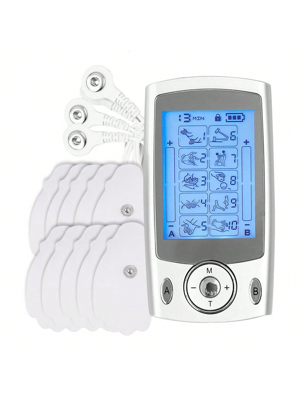 Electronic Pulse Massager TENS Unit 10 Modes 20 Intensities Digital Re –  vacpi