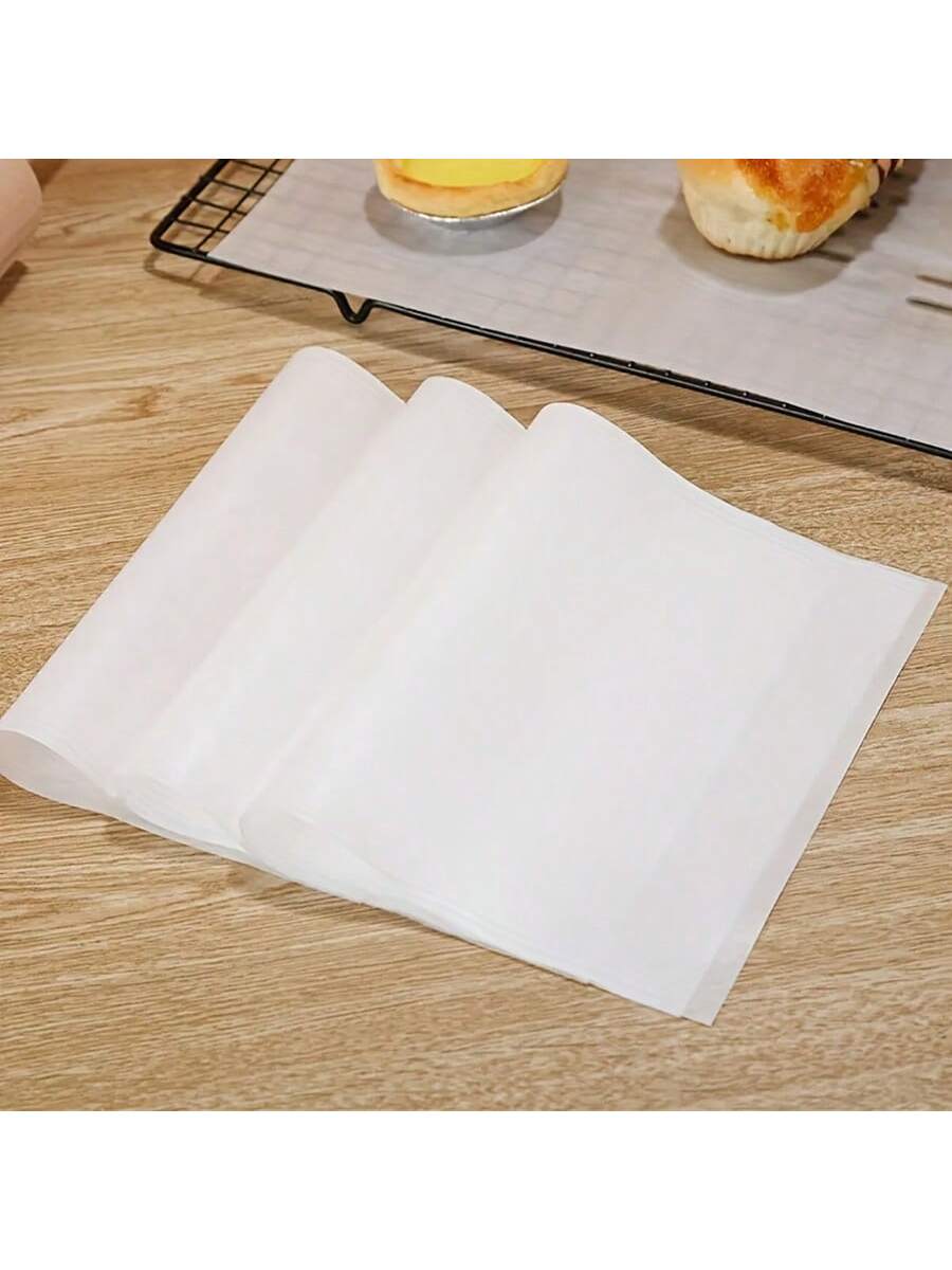 100pcs Rectangle Air Fryer Liners, Parchment Paper Sheets, Non Stick - Brown