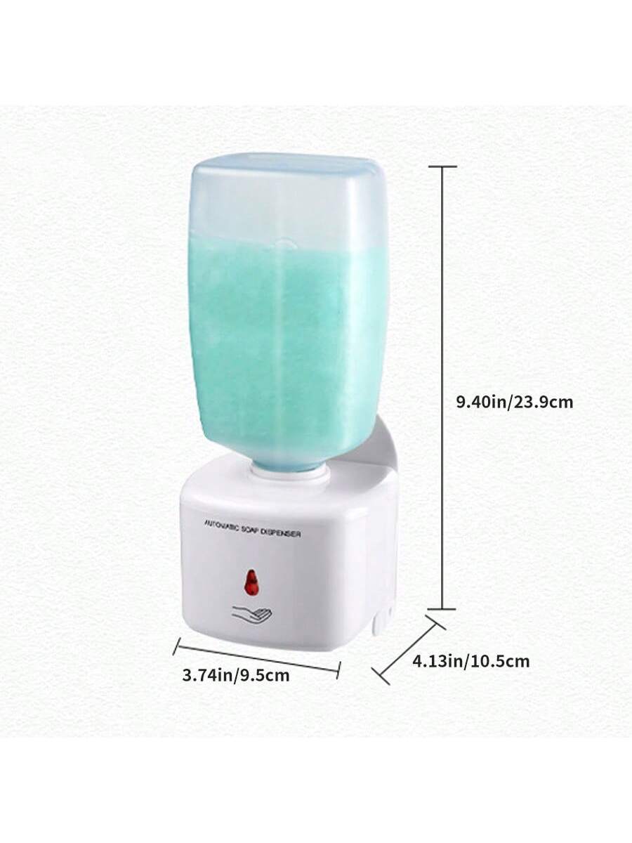 1 ABS Material Sensor Soap Dispenser 700 Ml, Wall-Mounted Drip System, Hygienic And Safe, Fast Dispensing, Battery-Operated (4 No. 5 Batteries) Batteries Not Supplied, Suitable For Walls, Bathrooms, Kitchens And Commercial Use-White-2