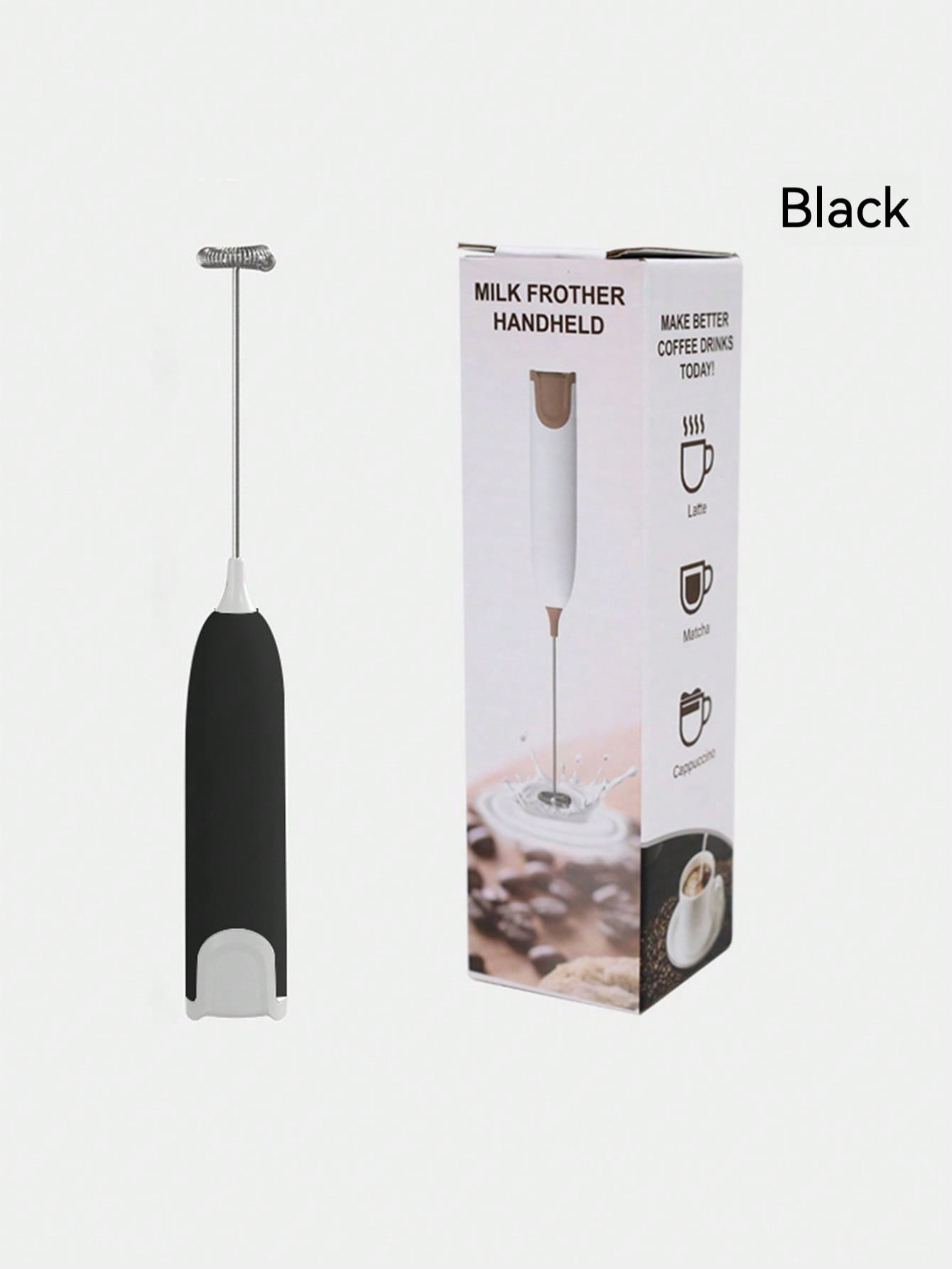 1pc 2*aa Battery Operated Handheld Electric Milk Frother & Coffee Stirrer,  Milk Foamer