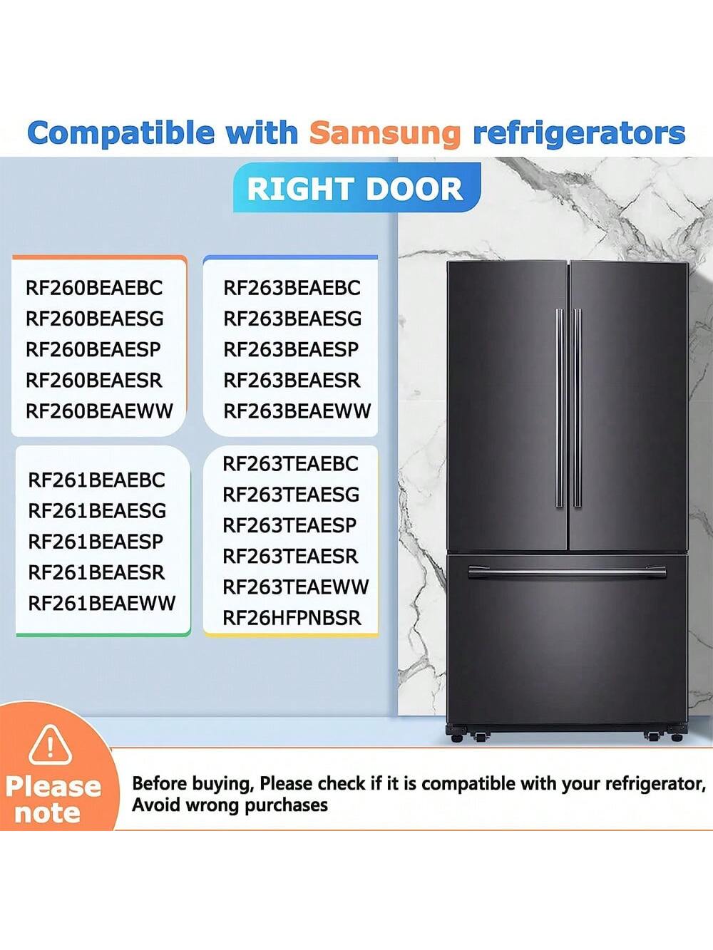 (1PACK) DA97-12650A,DA63-06963A,DA63-07104A Refrigerator Door Shelf Basket Bin (Right Side) Fit For Samsung RF260, RF261, RF263,Replaces 2692337 AP5620330 PS4176653 EAP4176653-Clear-2