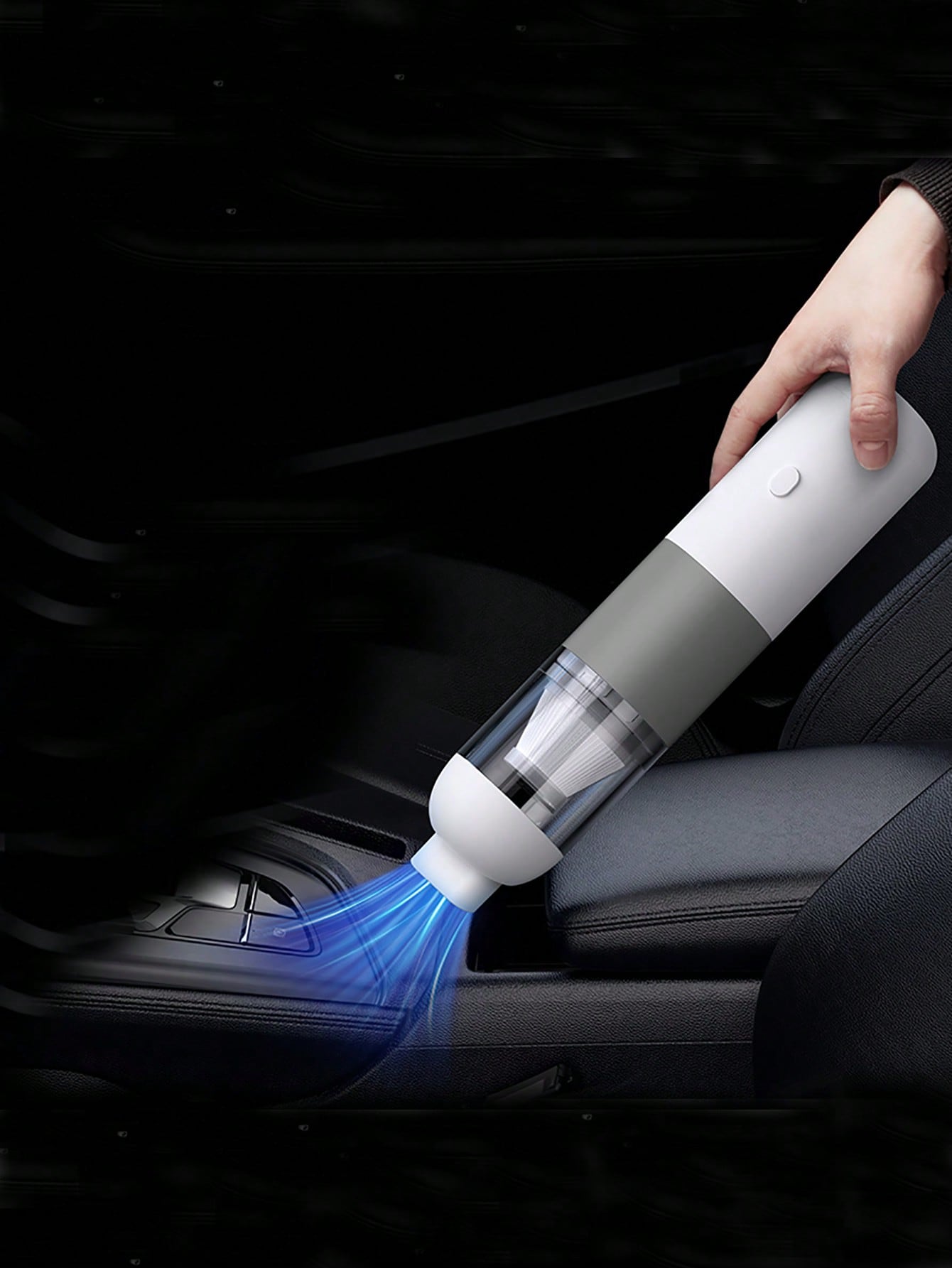 1pc Handheld Wireless Vacuum Cleaner, Grey ABS Dust Remover Tool For Household
