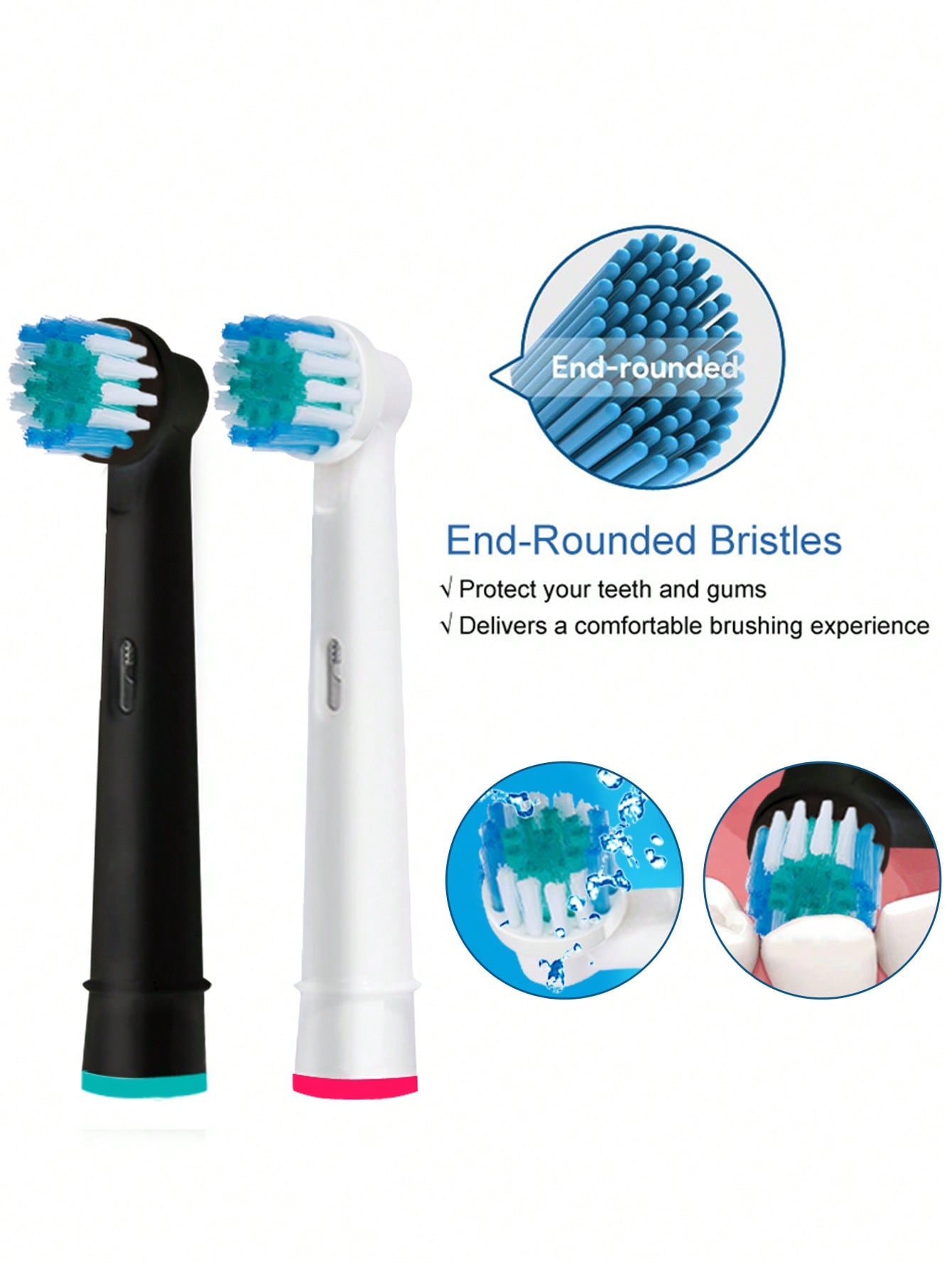 8pcs/set Precision Clean Brush Head Compatible For Oral B Electric Toothbrush