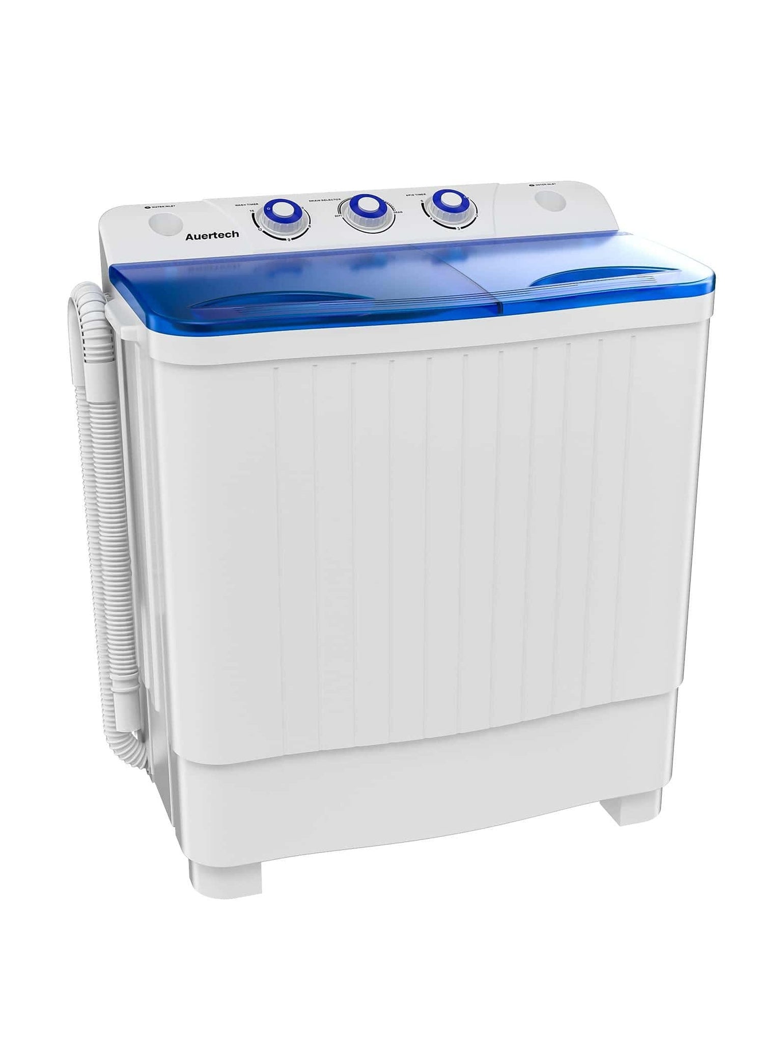 Auertech Portable Washing Machine, 14 lbs Mini Twin Tub Washer Compact  Laundry Machine with Built-in Gravity Drain Time Control, Semi-automatic 9  lbs Washer 5 lbs Spinner for Dorms, Apartments, RVs