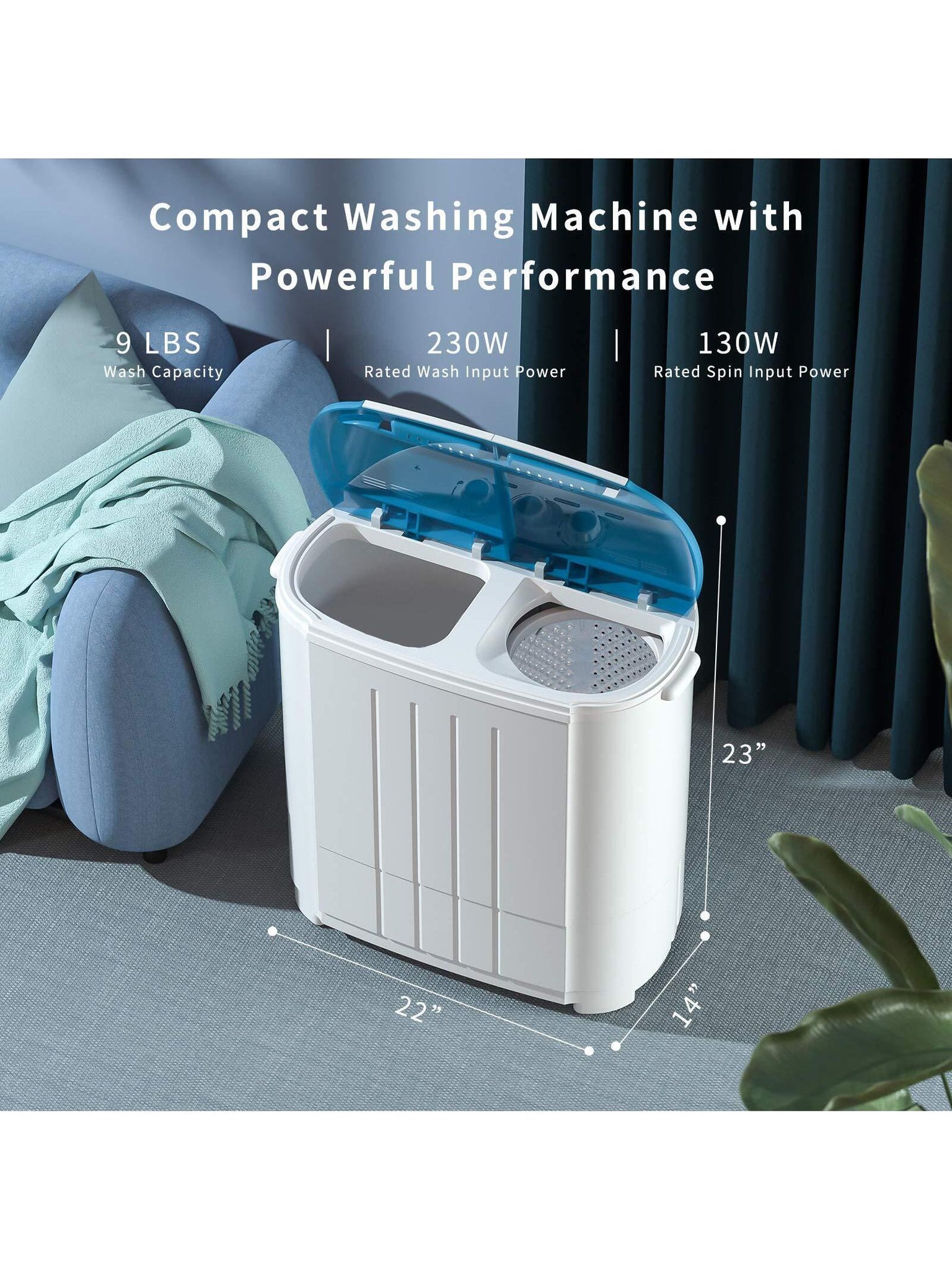 17LBS Portable Washing & Drying Machine 