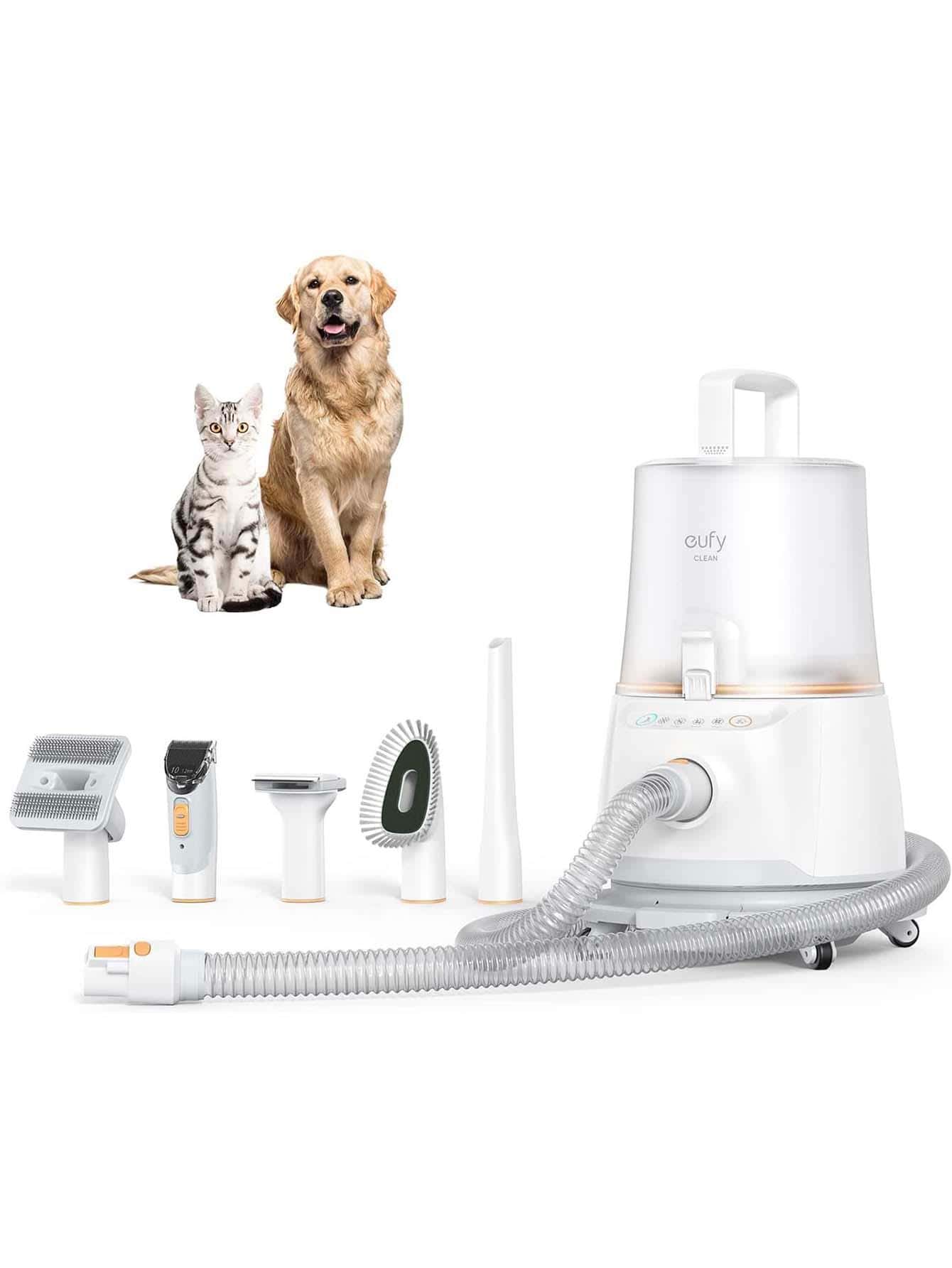 eufy Clean by Anker N930 Pet GroomingKit with Vacuum, 5-in-1 GroomingKit, Strong Suction, 4.5L Large Capacity Dust Box, Low Noise, Deshedding, Trimmers, Nozzle, Cleaning Brush for Dogs