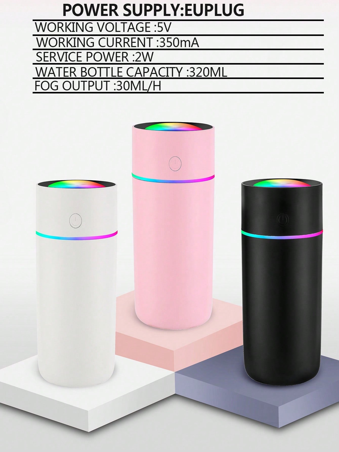 1pc ABS Humidifier, Modern Portable Desktop Atomizer Hydrating Device For Home