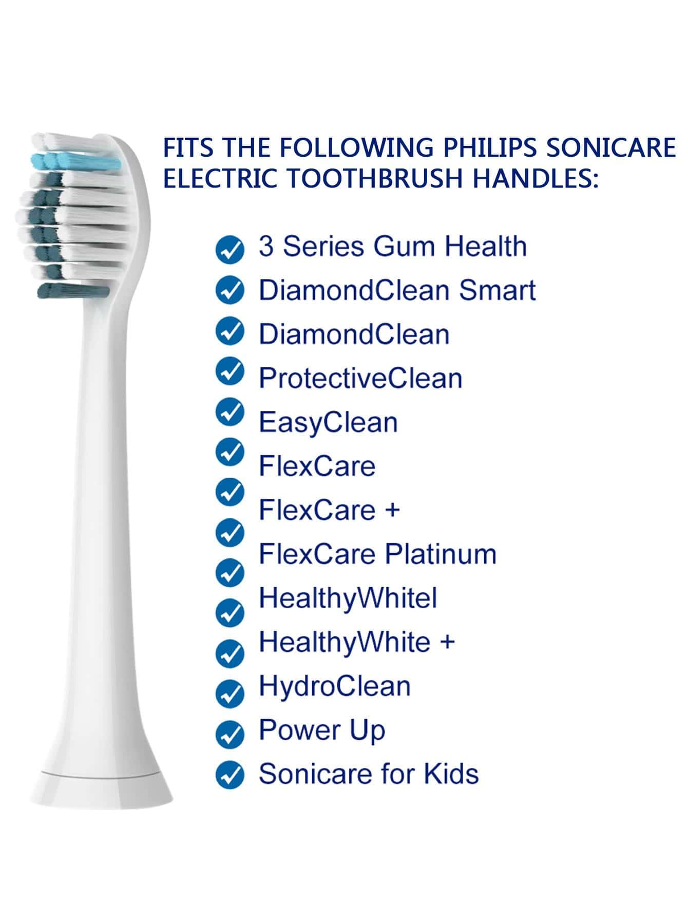 8pcs Toothbrush Head Compatible With Electric Toothbrush, Whitening Clean