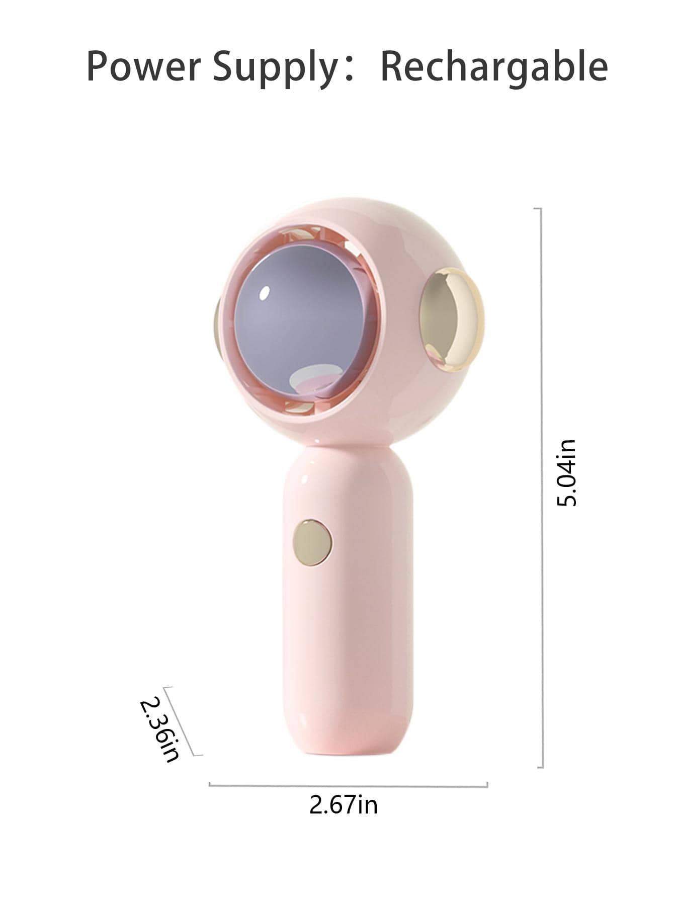 1pc ABS Mini Fan, Creative Pink Astronaut Design Handheld Fan For Summer