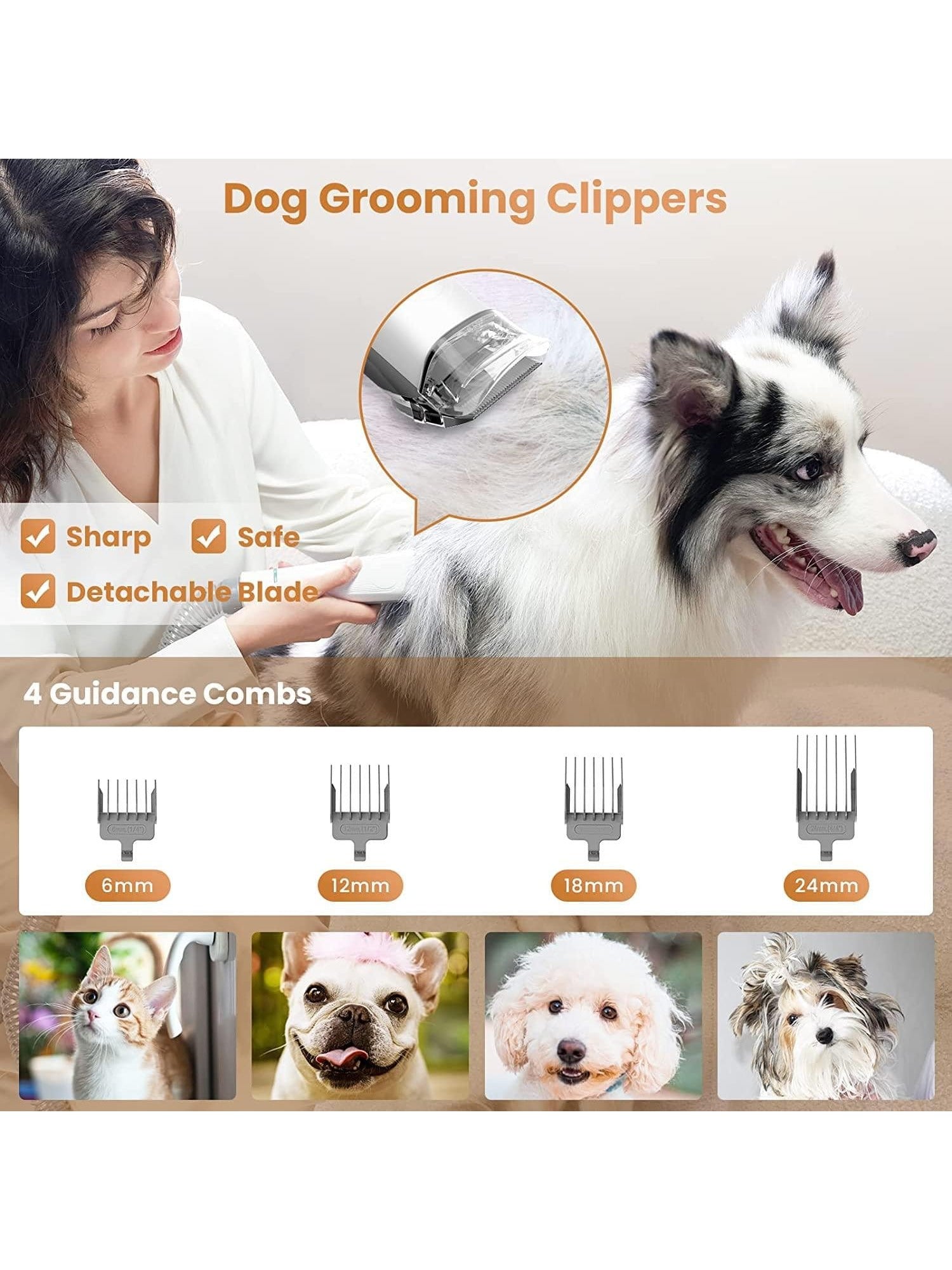 INSE P20 Pro Pet Grooming Vacuum & Dog Hair Vacuum Suck in 99% Pet Hair, Professional Dog Grooming Kit with 5 Grooming Tools,Large Easy Empty Dust Box, Dog Brush Vacuum for Shedding Dogs Cats Hair