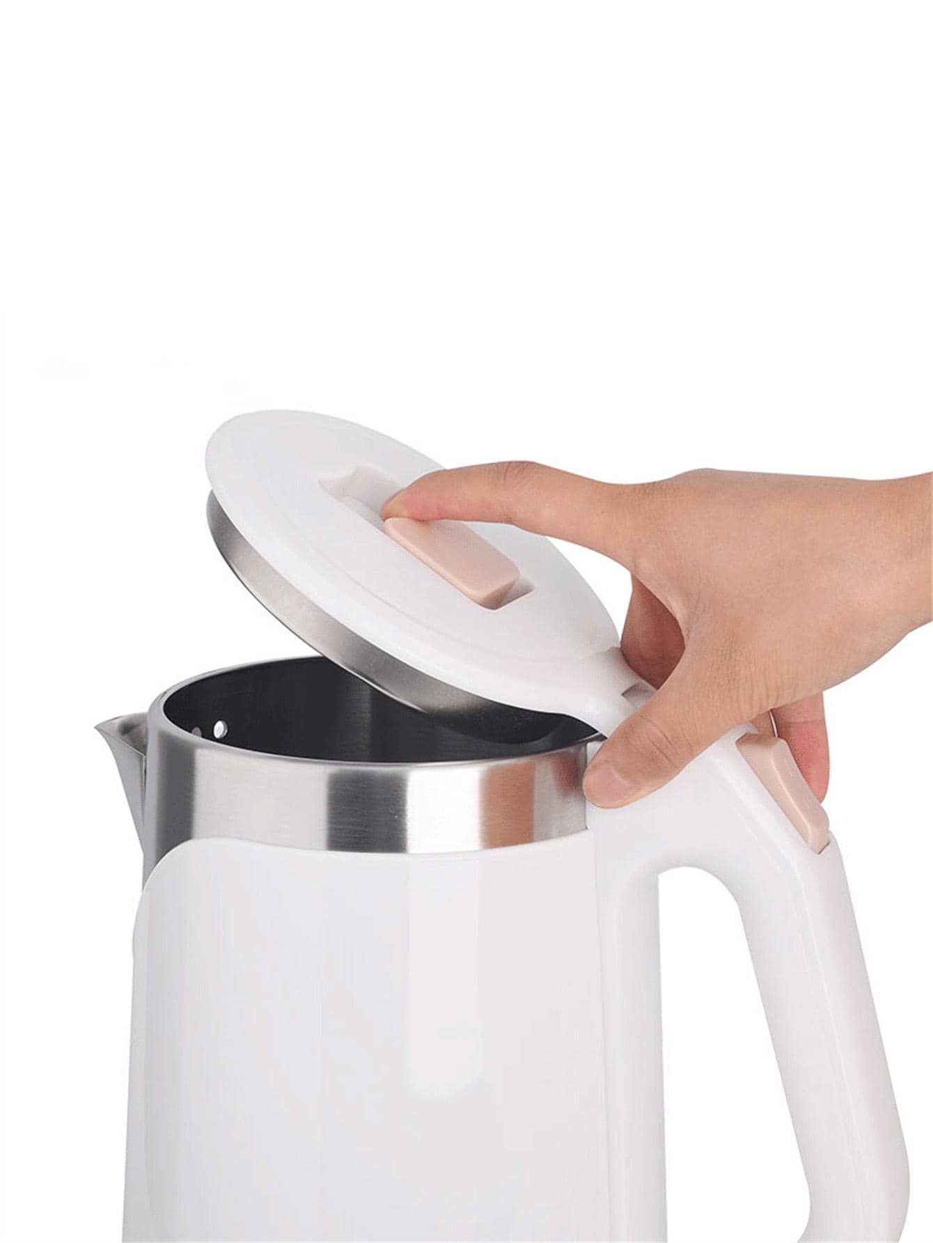 1pc Stainless Steel Electric Kettle, Nordic Overheat Protection Electric Kettle For Kitchen