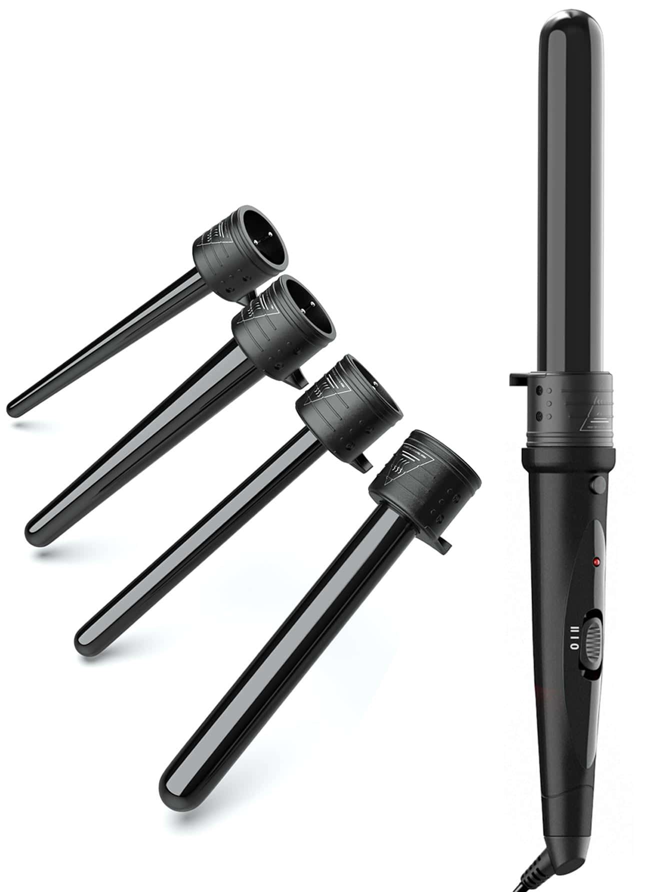 1set 5 In 1 Curling Iron, Upgrade Curling Wand, 0.35 To 1.25 Inch Interchangeable