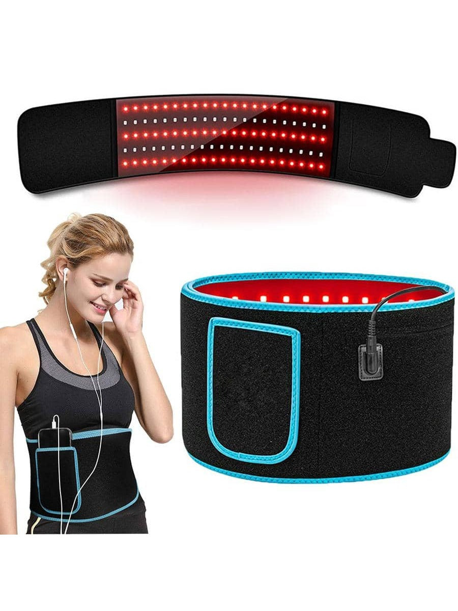 1pc Red & Infrared LED Light Beauty Belt LED Warm Pad Massage 660/850nm Waist Heat Pad, Reduce Puffin