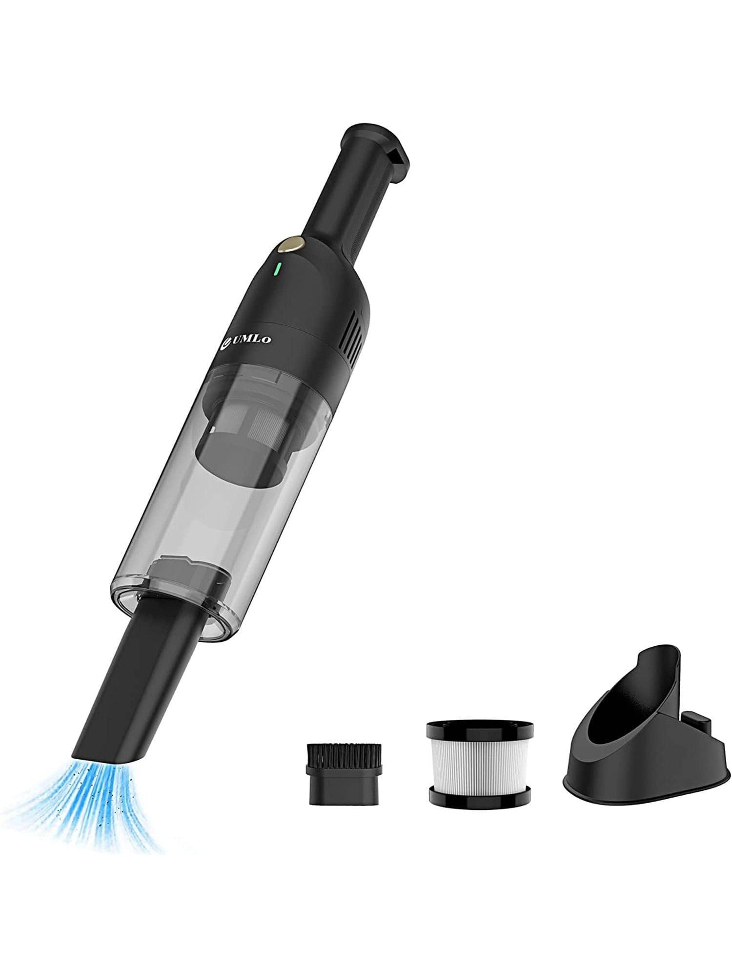 UMLo Handheld Vacuum Cleaner, Cordless Rechargeable Hand Vacuum with 30 Mins Runtime, Lightweight Powerful Car Vacuum Cleaner with 2 Power Modes, 500ML Dustbin for Home Car Office Quick Cleanups