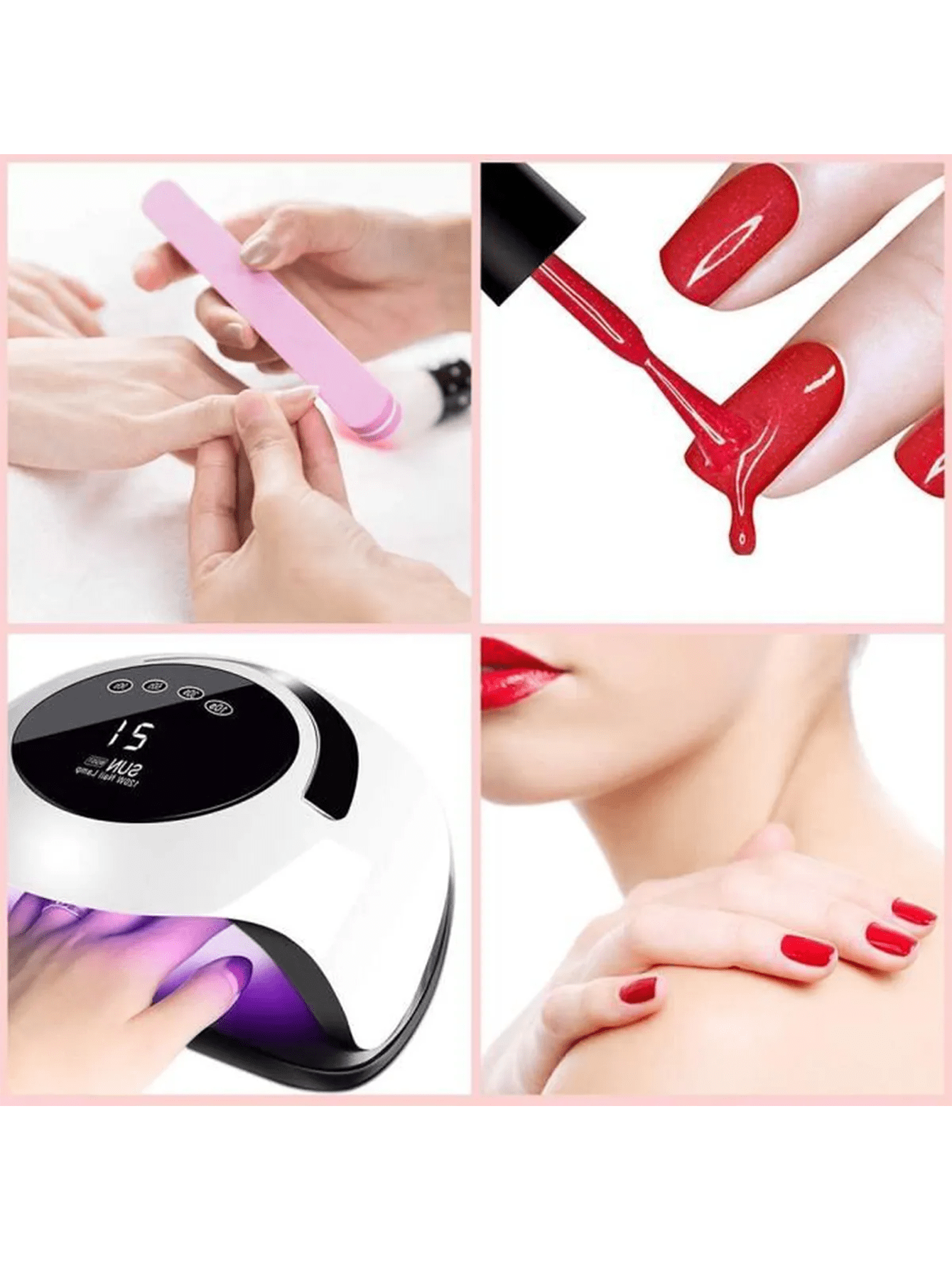 1pc ABS Nail Lamp, Daily Letter Graphic Professional Nail Art Accessory Tool For Home