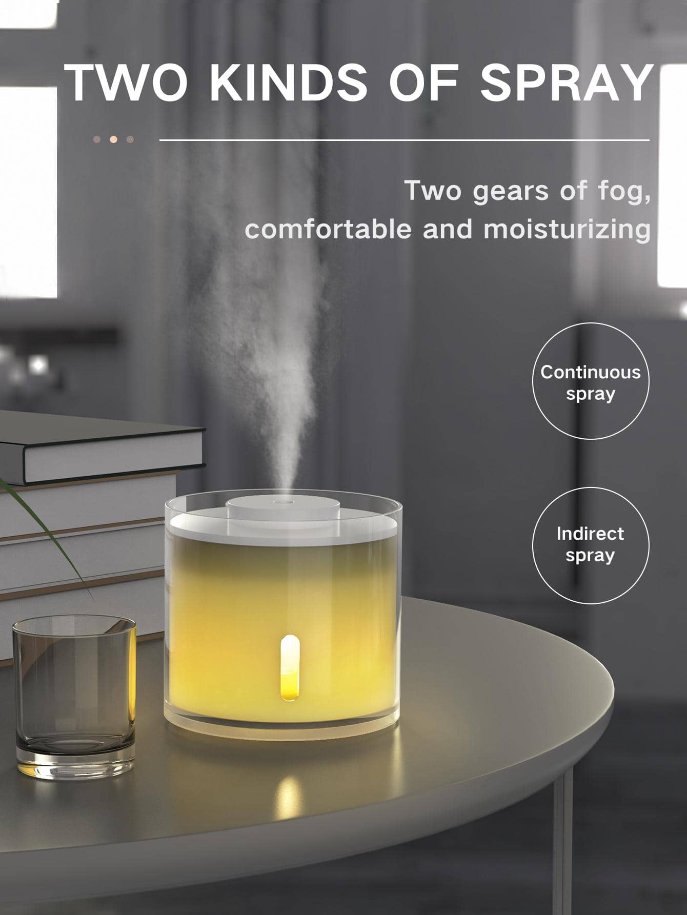 1pc ABS Humidifier With USB, Modernist Portable Desktop Atomizer Hydrating Device For Home