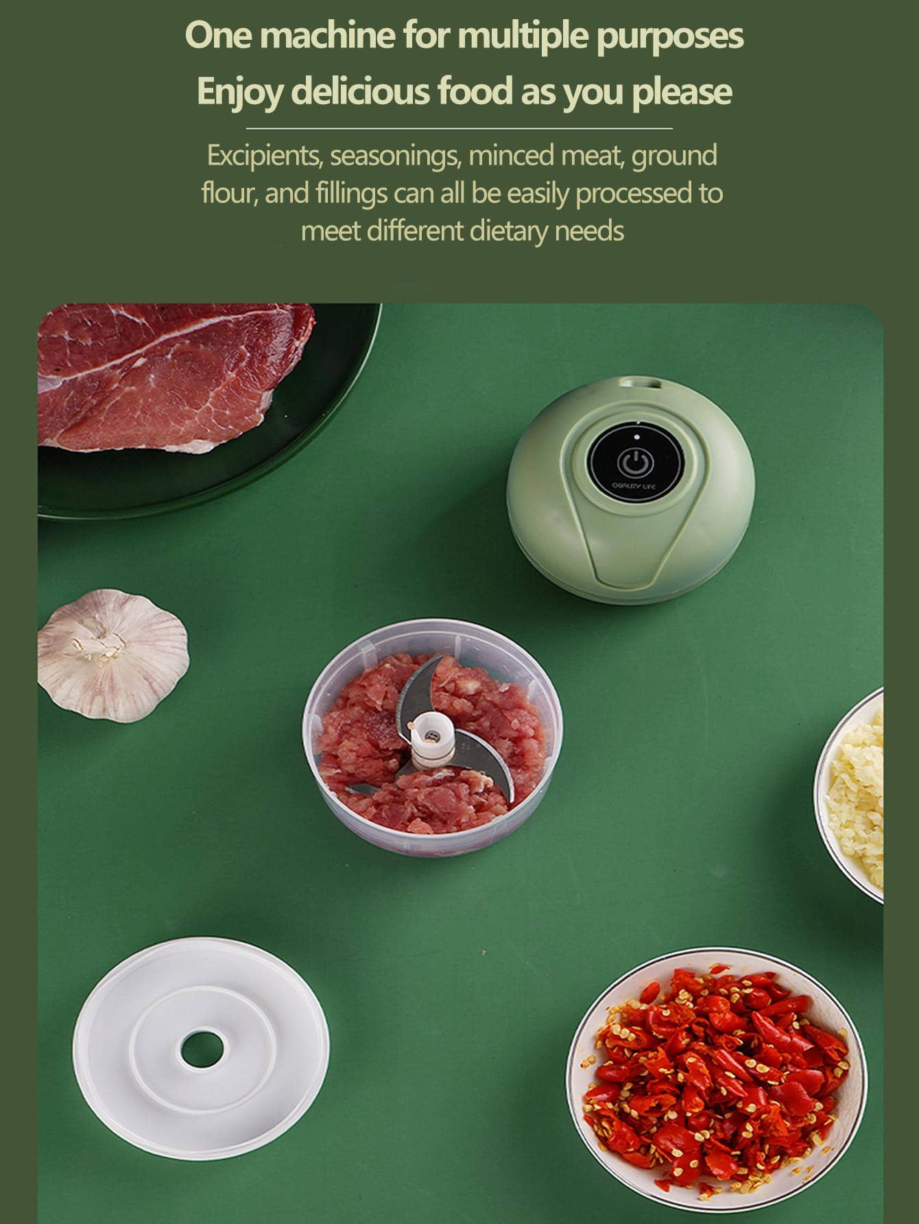 1pc Plastic Electric Meat Grinder, Modernist Automatic Meat Grinder For Kitchen