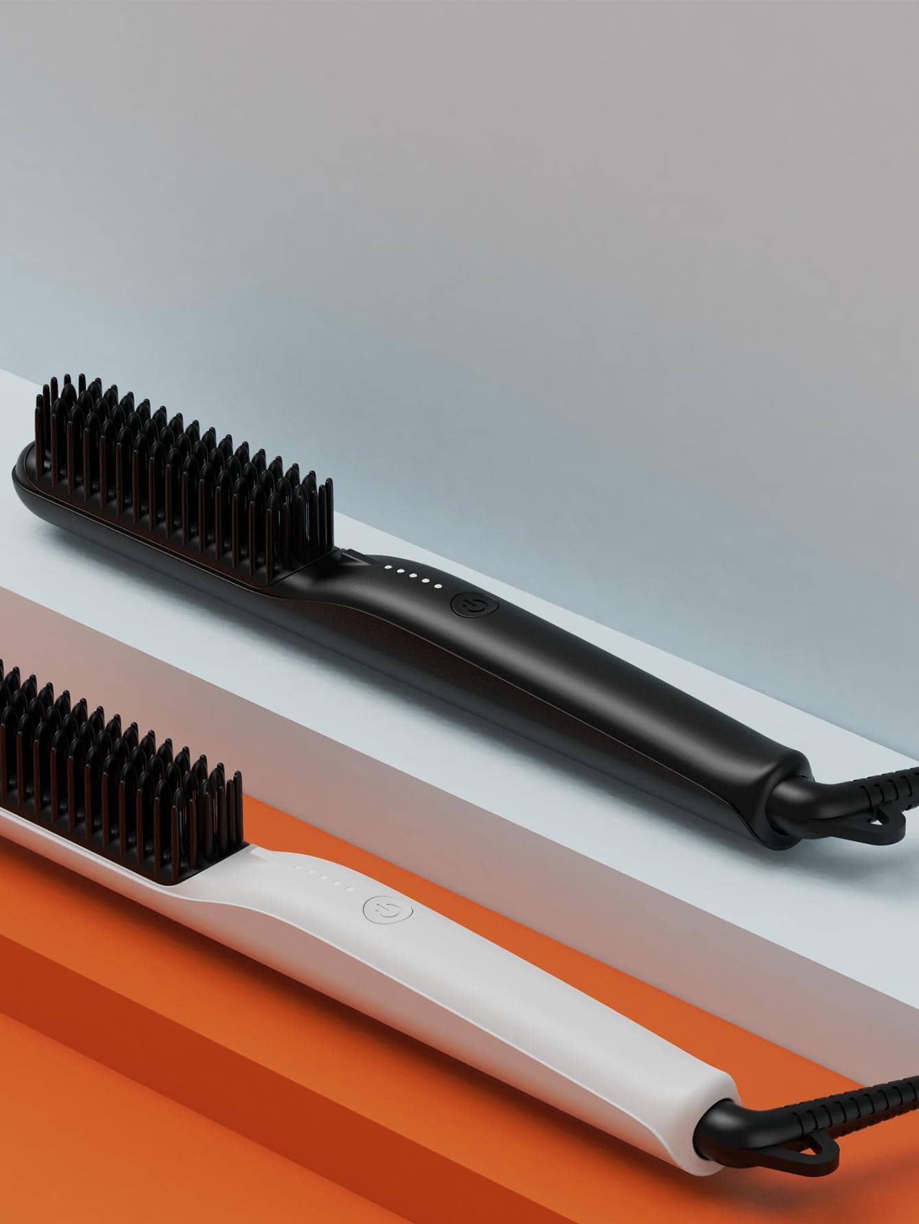 1pc PET Hair Straightener, Modern Black Hair Straightening Iron For Home