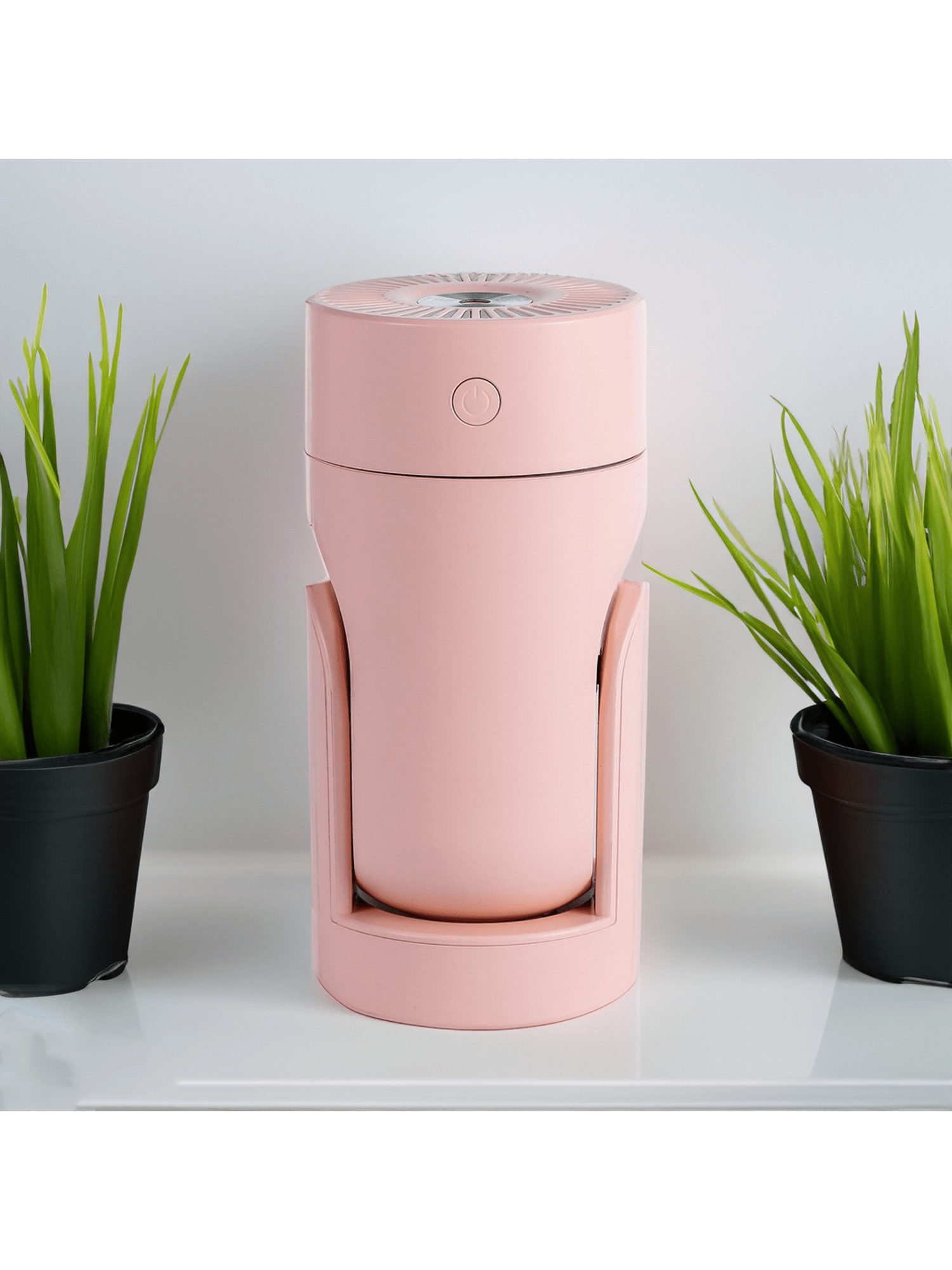 1pc Portable ABS Humidifier, Modern Pink Rechargeable Desktop Atomizer Hydrating Device For Office