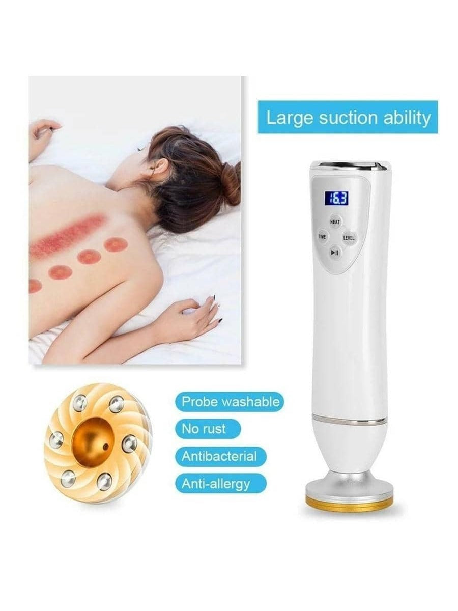 1pc ABS Portable Electric Cupping Massager Anti Cellulite Scraping Guasha Meridian Dredging Fat Burner Body
