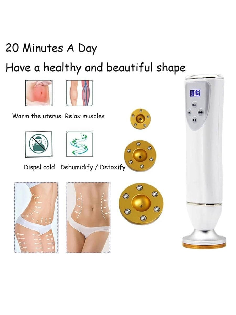 1pc ABS Portable Electric Cupping Massager Anti Cellulite Scraping Guasha Meridian Dredging Fat Burner Body