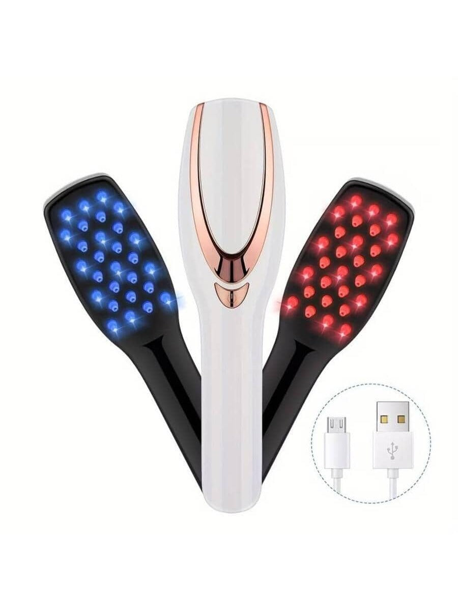 1pc ABS Charging Massage Comb, Modern Two Tone Rechargeable Massage Comb For Home