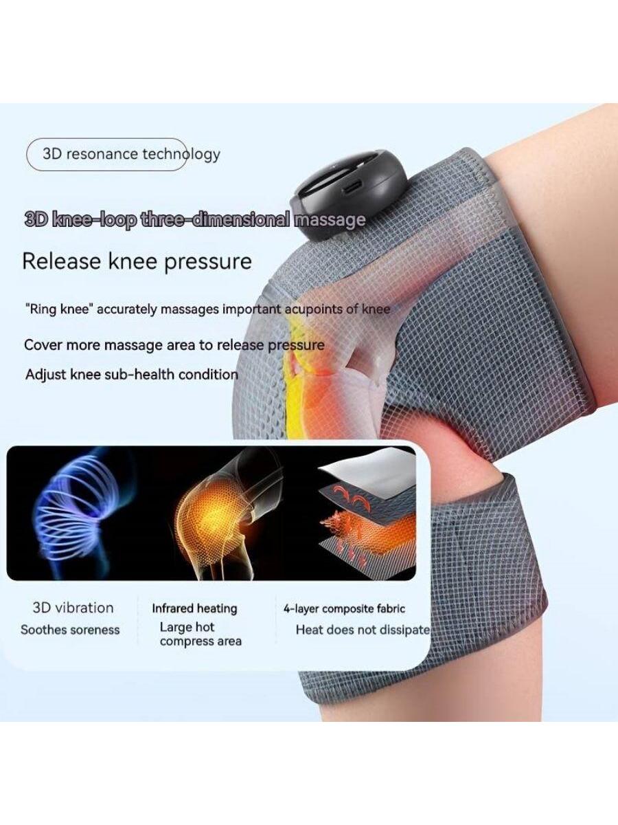 1pc ABS Heated Knee, Elbow & Shoulder Brace 3 In 1 Wrap With Adjustable Mode