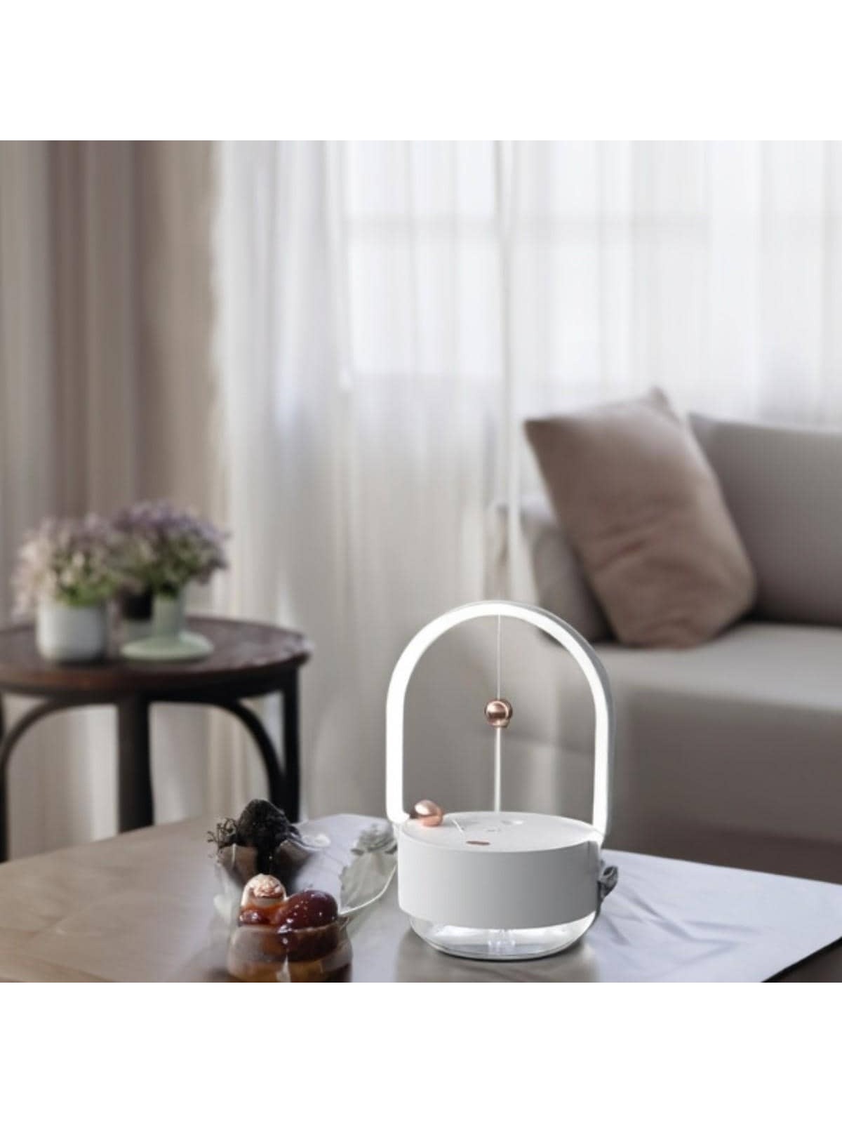 1pc ABS Humidifier, Modern White Desktop Atomizer Hydrating Device For Home