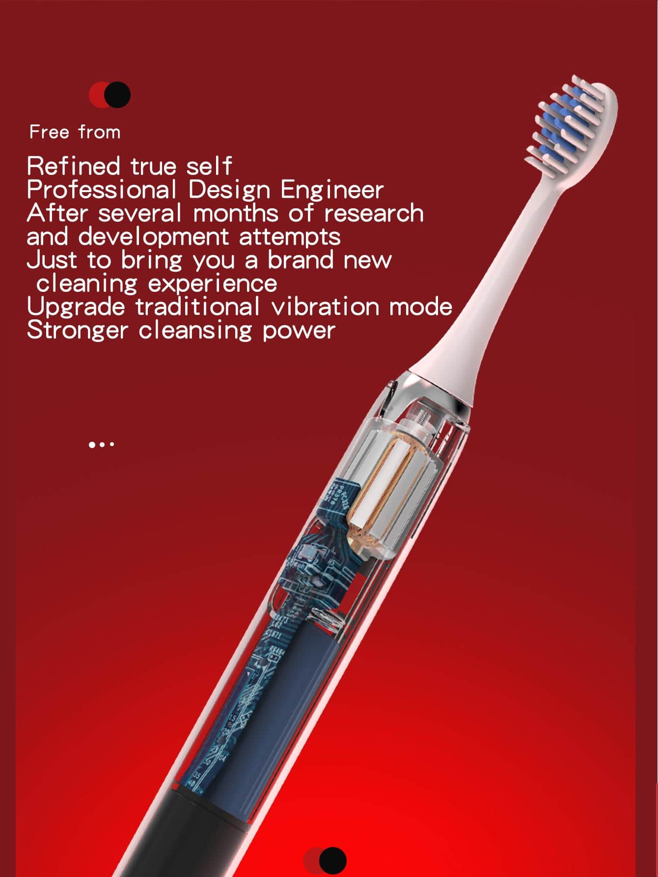 1pc PP Electric Toothbrush With 8pcs Brush Head, Modern Waterproof Electric Toothbrush For Home