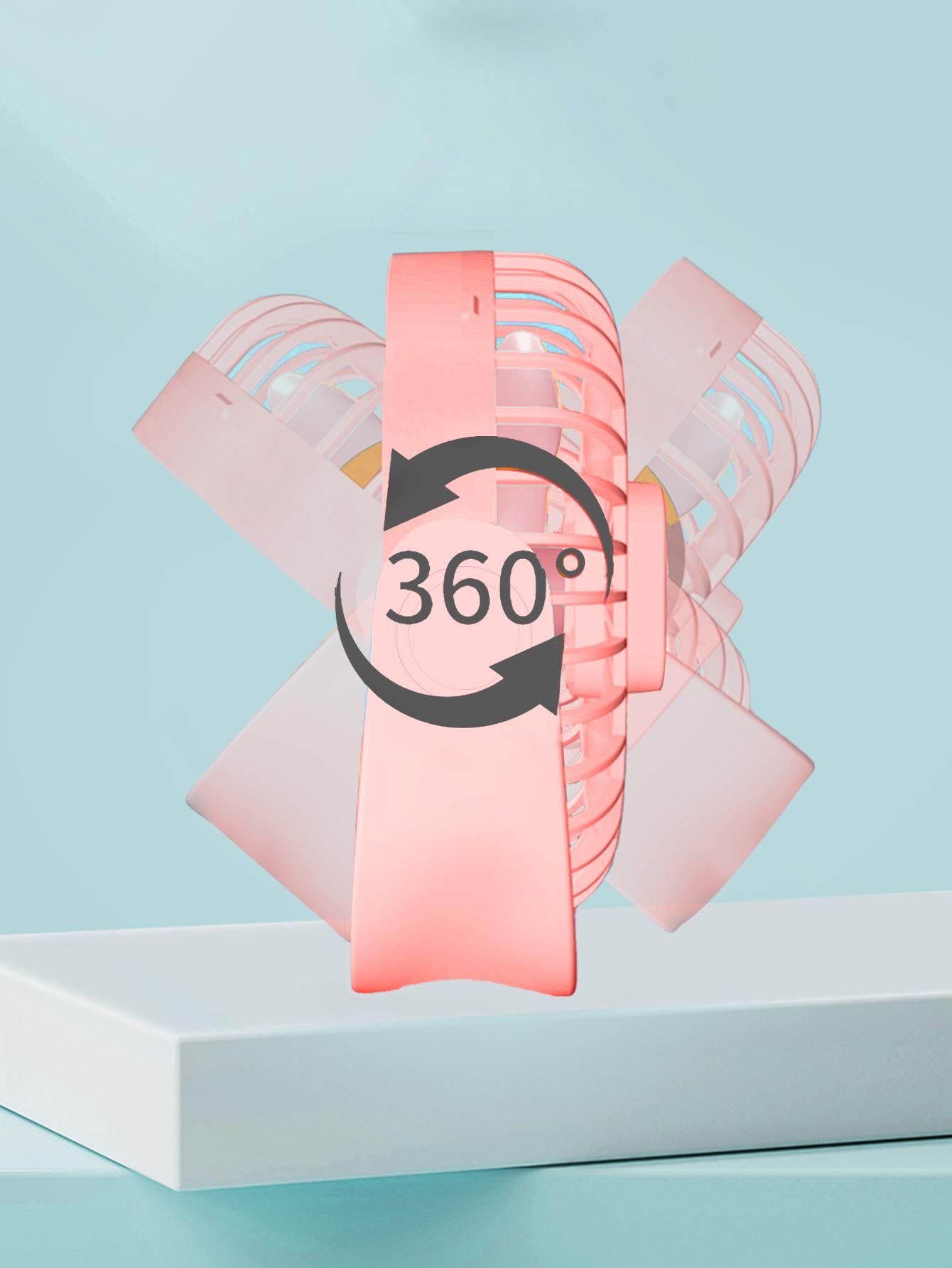 Plug-in Desk/desktop/wall-mounted Fan In Pink