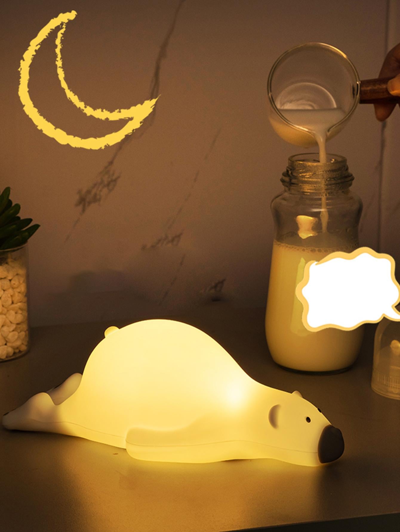 1pc Silicone Decorative Light, Cute Bear Design Decoration Light For Home