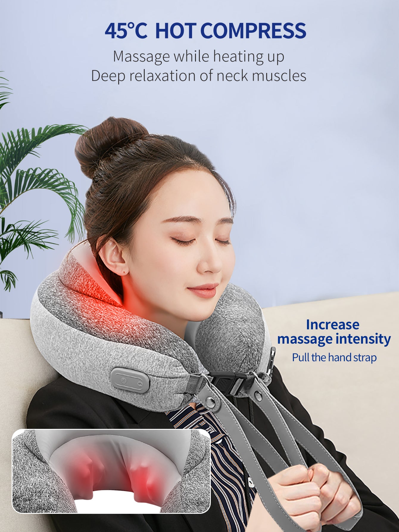 Inflatable Massage Neck Pillow