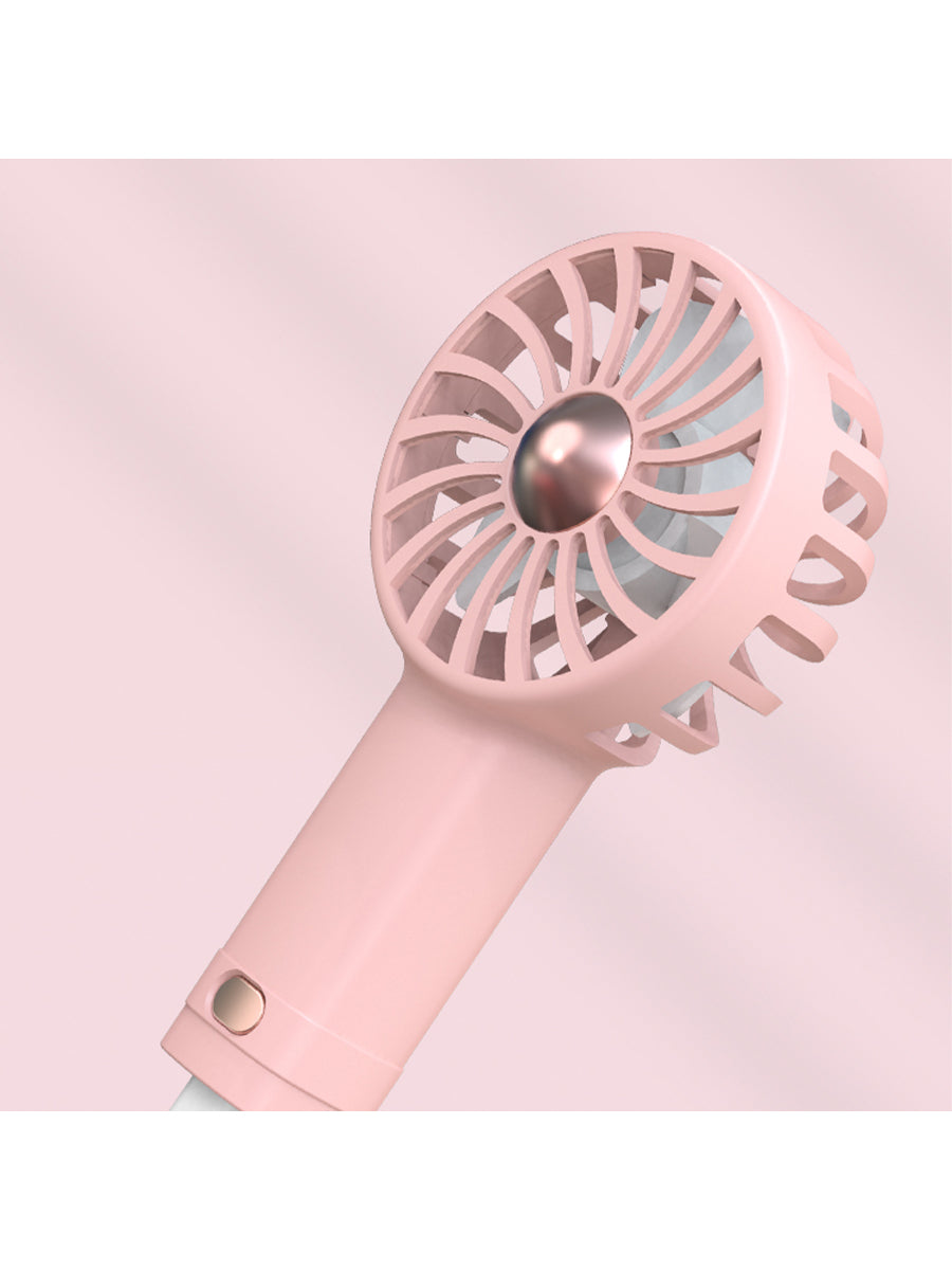 1pc ABS Mini Fan, Modern Pink Handheld Fan For Office