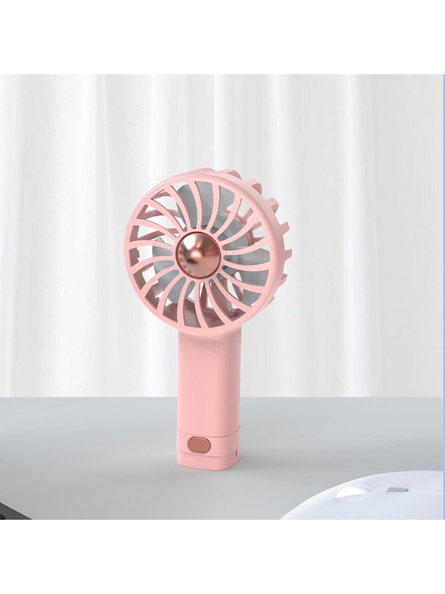 1pc ABS Mini Fan, Modern Pink Handheld Fan For Office