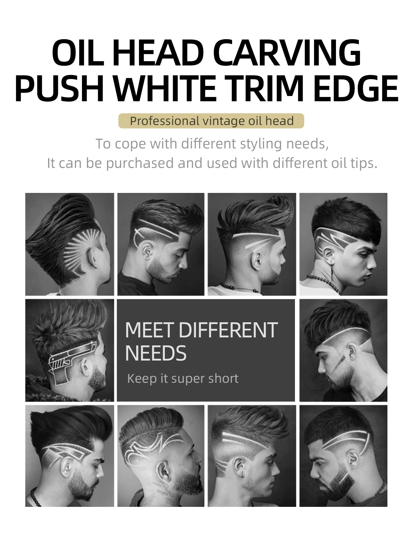 Electronic Hair Clipper Men Electric Cordless Hair Trimmer Baldheaded T Blade Haircut Machine