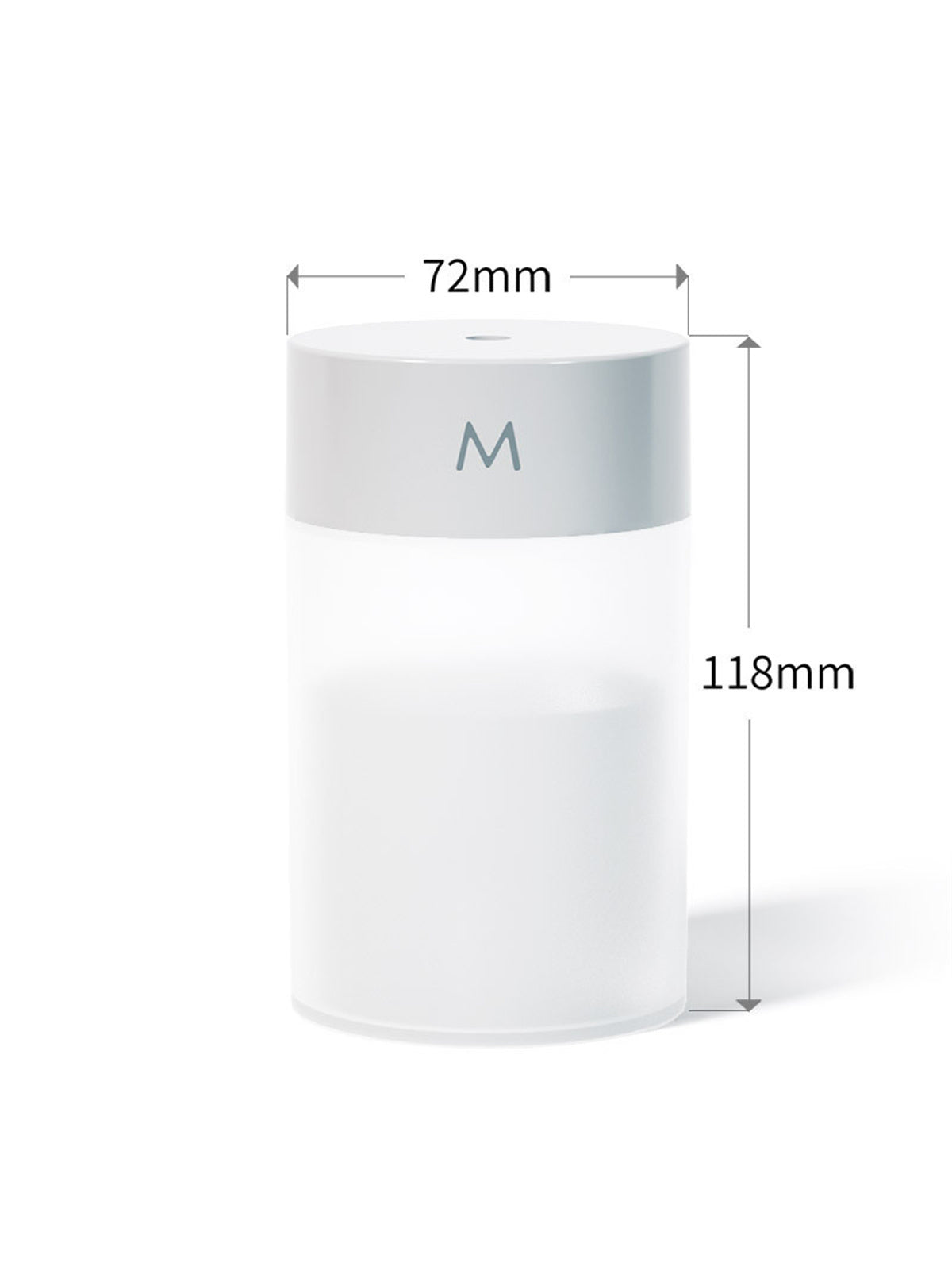 1pc Plastic Humidifier, Modern Solid Color Letter Graphic Cylinder Design Desktop Atomizer Hydrating Device For Home