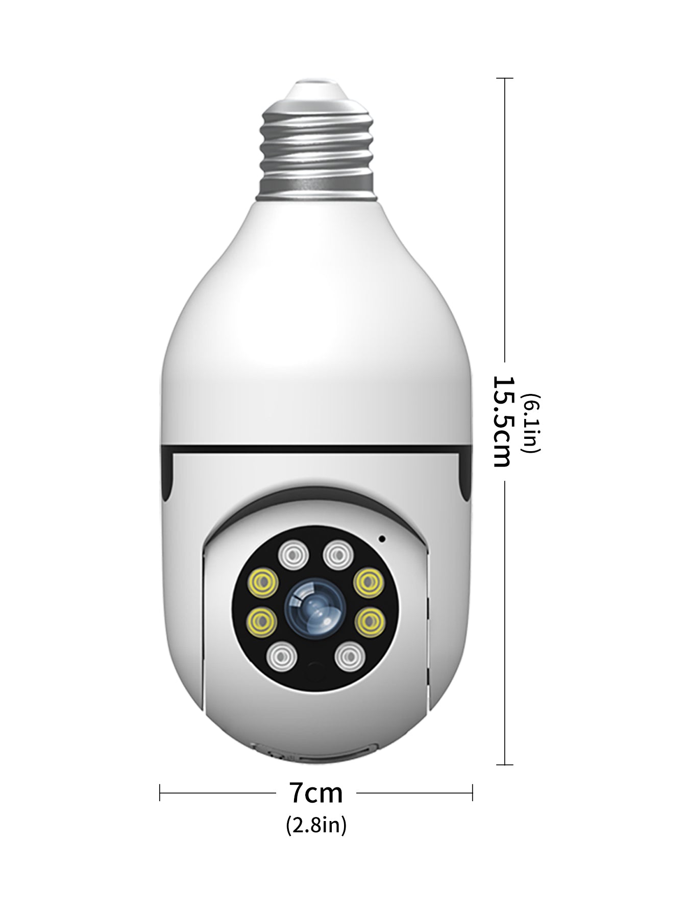 1pc 3MP Wireless Security WIFI Light Bulb Camera, HD 2K Mini 360° PTZ Panoramic Smart Home IP Camera For Home