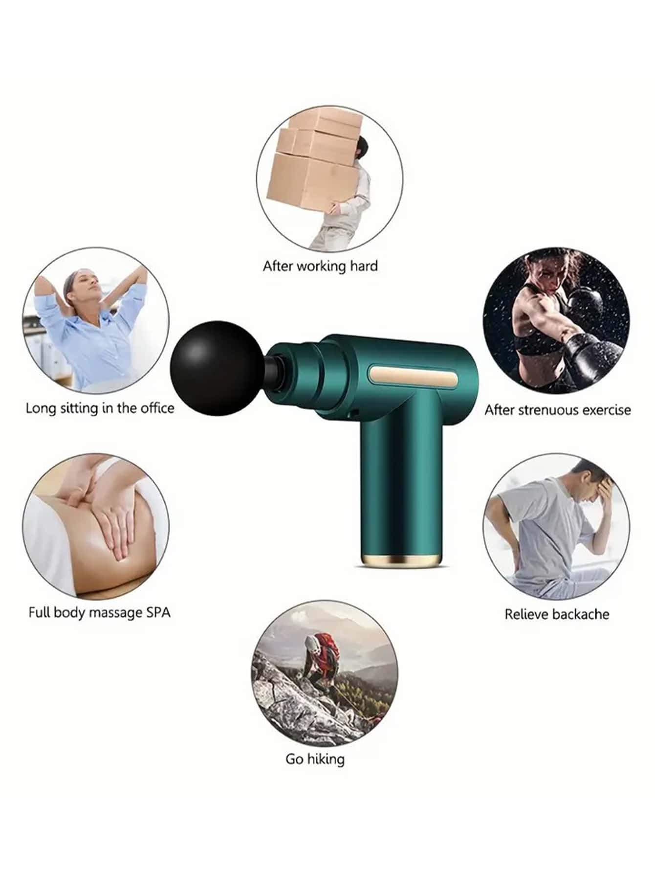 32 Gear Lcd Mini Fascia Gun Usb Fitness Muscle Relaxer Massage Gun,  Suitable For Neck, Whole Body Relaxation