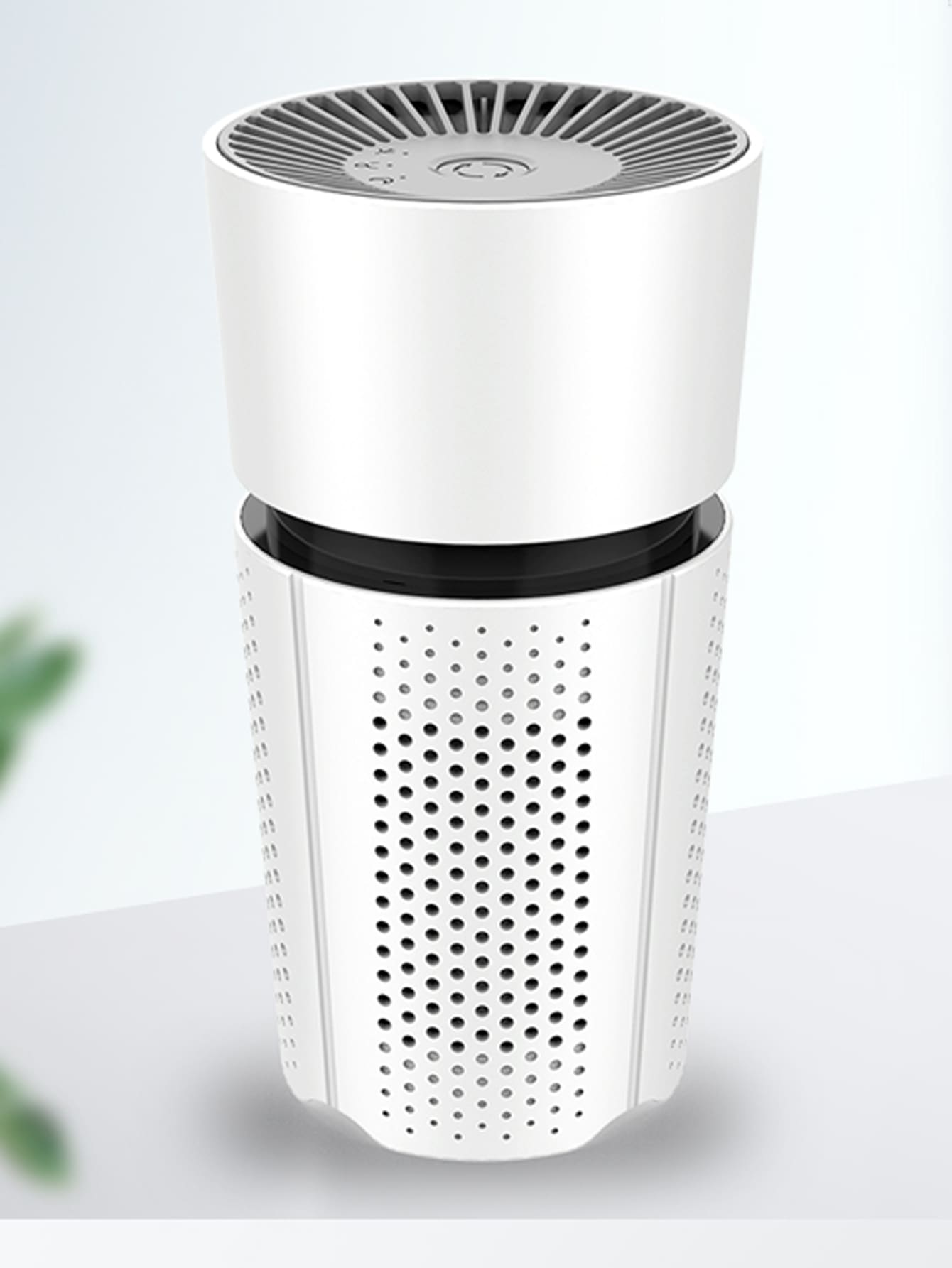 1pc Usb-powered Air Purifier M6, Suitable For Bedroom, Car, Office, Desktop Use-White-1