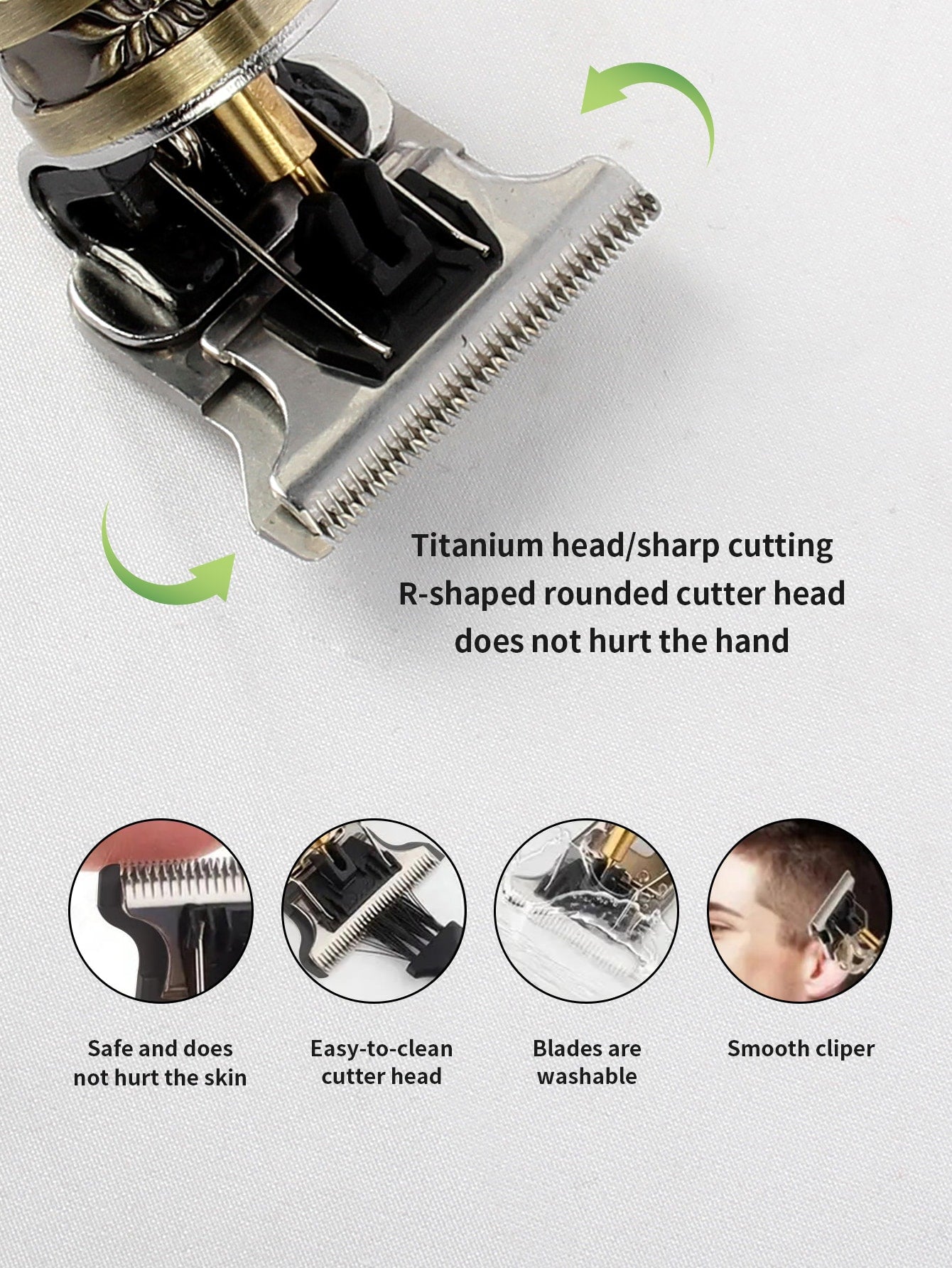 1PC Electric Hair Clippers USB Rechargeable Cordless LCD Professional Electric Trimmers For Men Clipper hair cutting machine Shaver Vintage Oil Shaving Head Electric Pusher Carving-Bronze-2