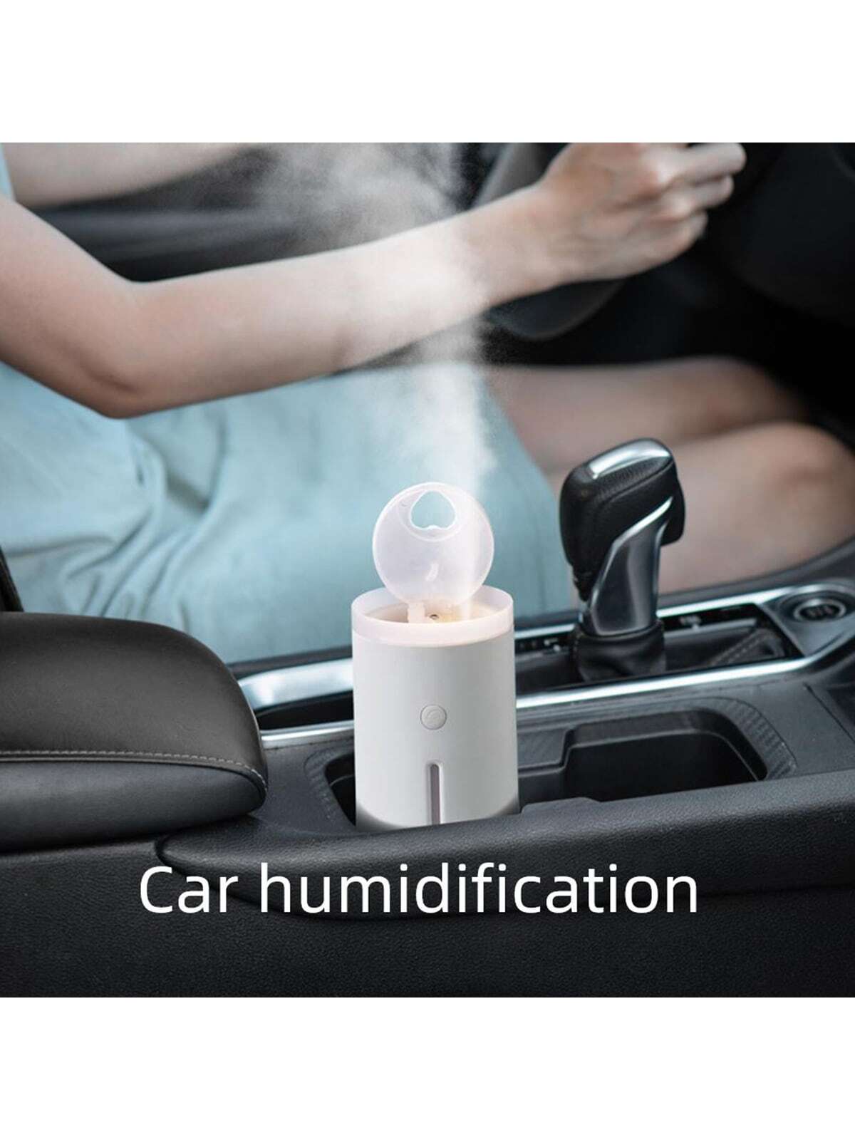 1pc V13 Usb Rechargeable White Color Aroma Humidifier For Home And Car Use, Jellyfish Spray And Direct Spray Modes, 3 Night Light Modes, Suitable For Bedroom Sleep And Car Air Purification-White-2
