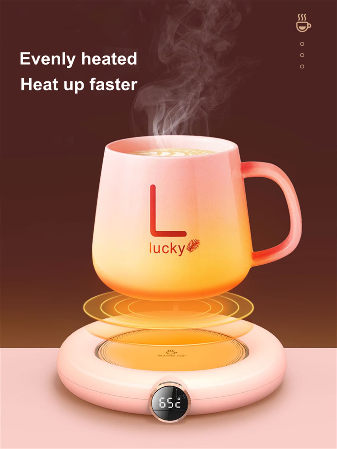 USB Cup Warmer Portable Warmer 3 Gear Coffee Mug Heating Coaster
